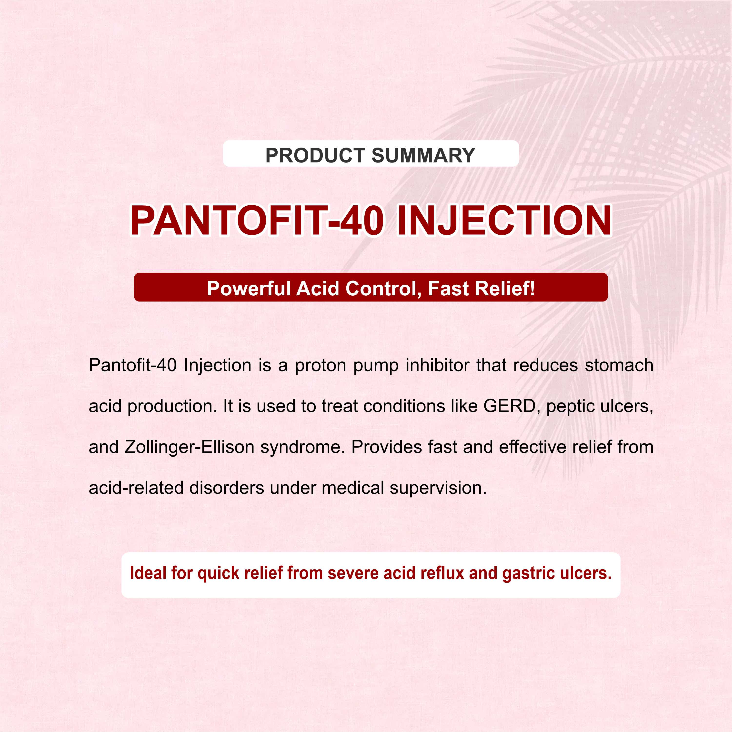 Pantofit 40 Injection – Fast & Effective Relief for Acid, Ulcers & Reflux (Pack of 4)