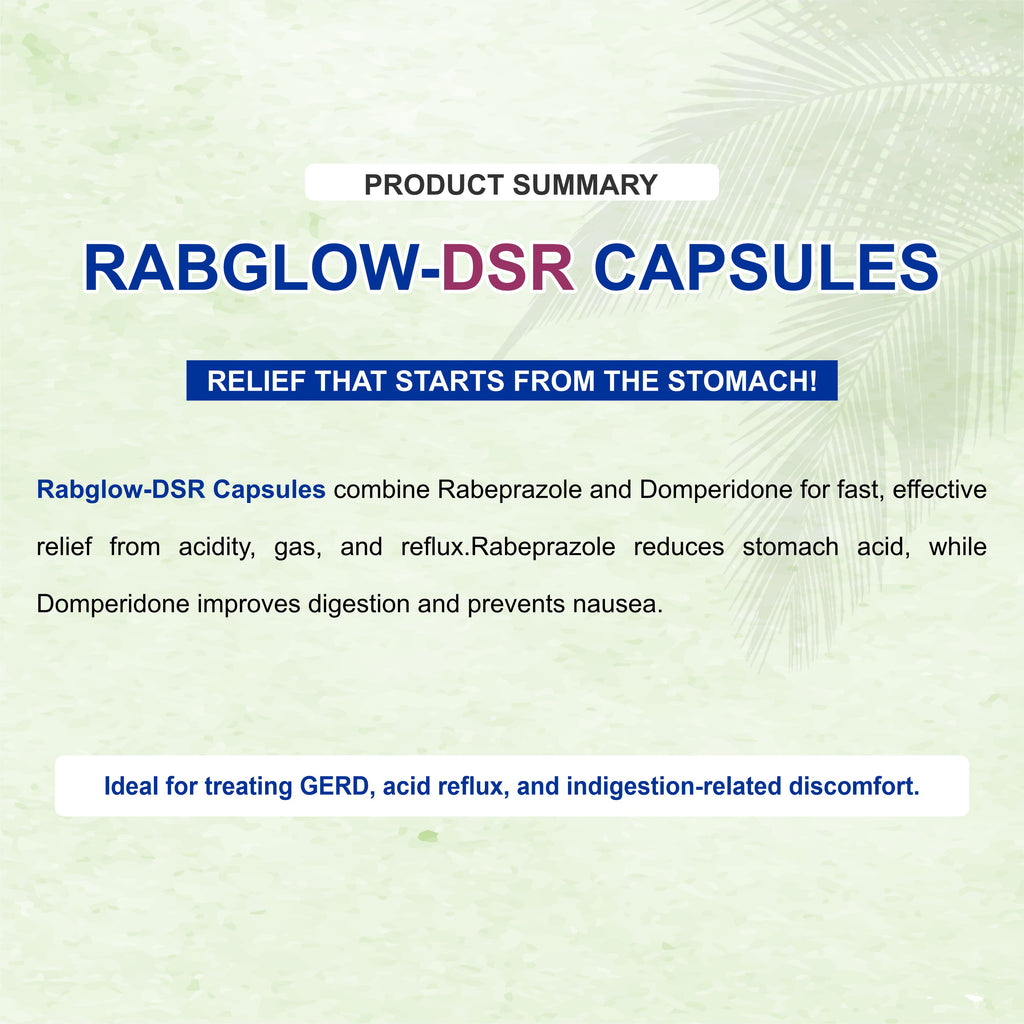 Marc Rabglow DSR Capsules – Fast & Long-Lasting Relief from Acidity, Gas & Gastric Discomfort