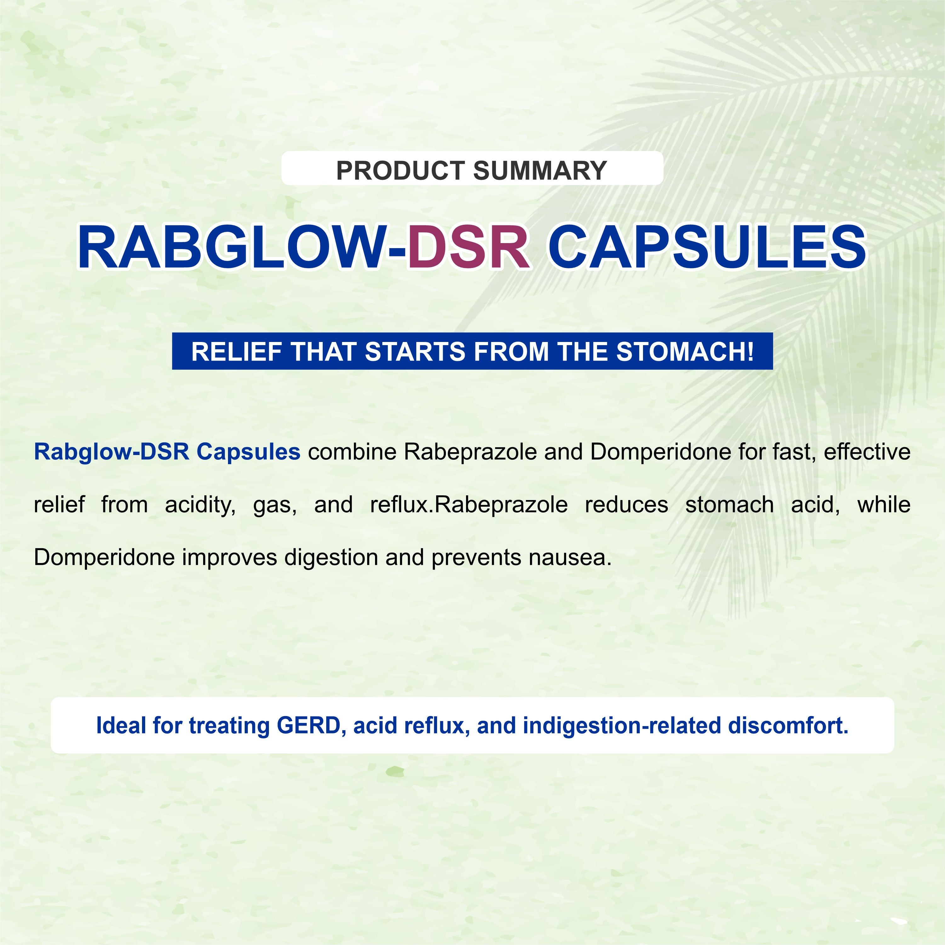 Marc Rabglow DSR Capsules – Fast & Long-Lasting Relief from Acidity, Gas & Gastric Discomfort