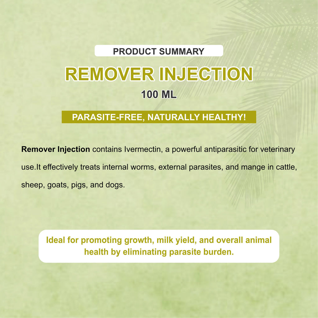 Remover Injection 100ml – Powerful Ivermectin-Based Parasite Control for Livestock