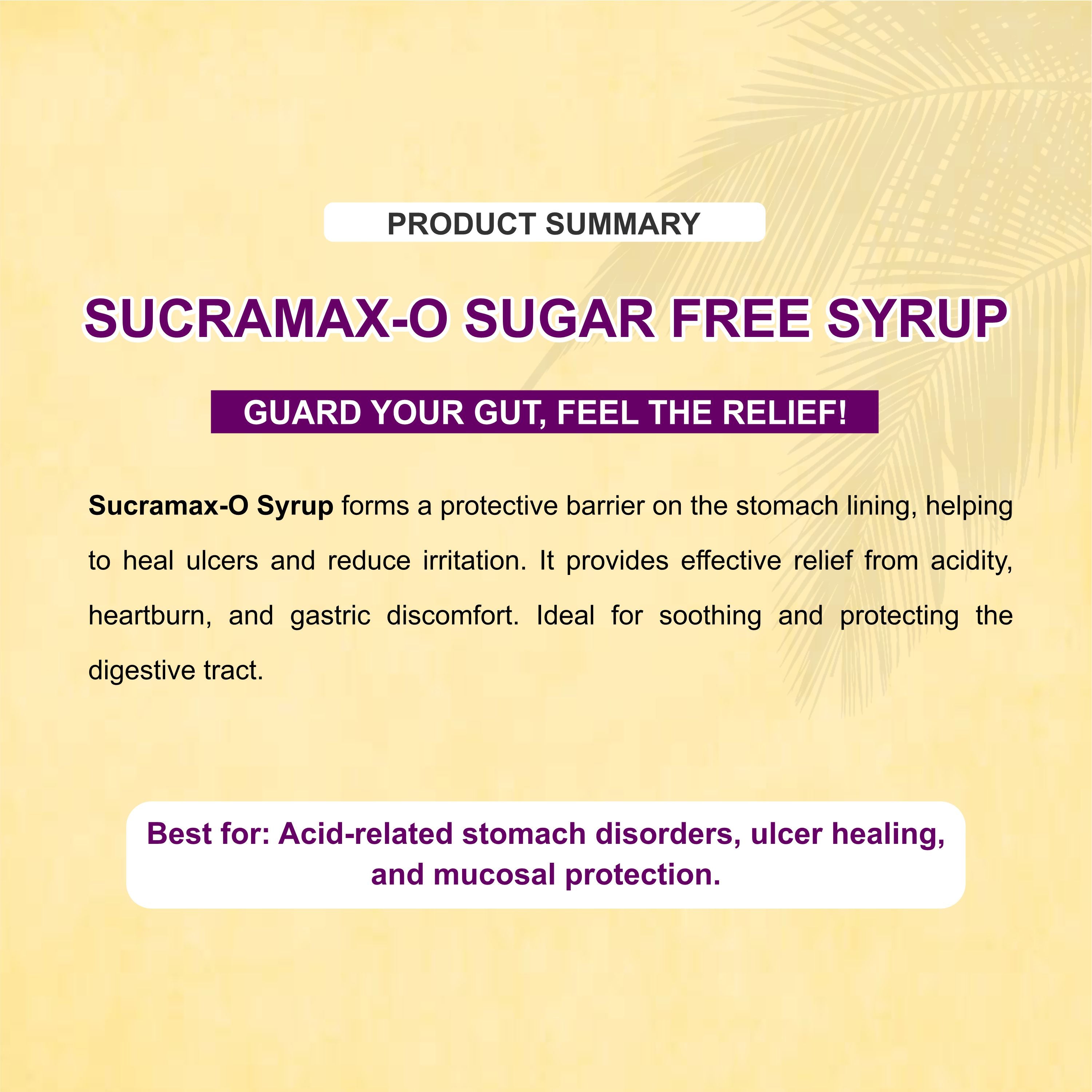 Sucramax-O Syrup – Acidity, Heartburn & Stomach Ulcer Relief Syrup