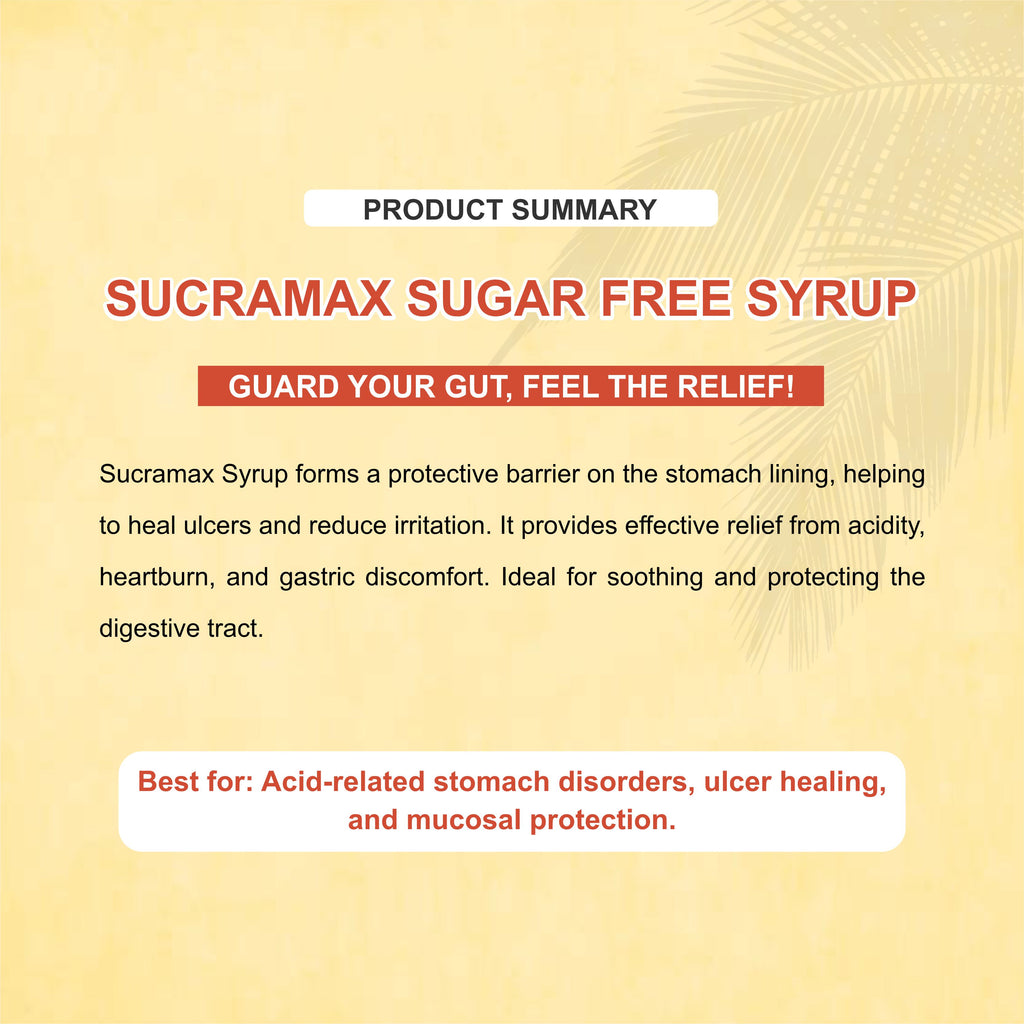 Sucramax Sugar-Free Sucralfate Syrup – Stomach Ulcer & Acid Reflux Relief