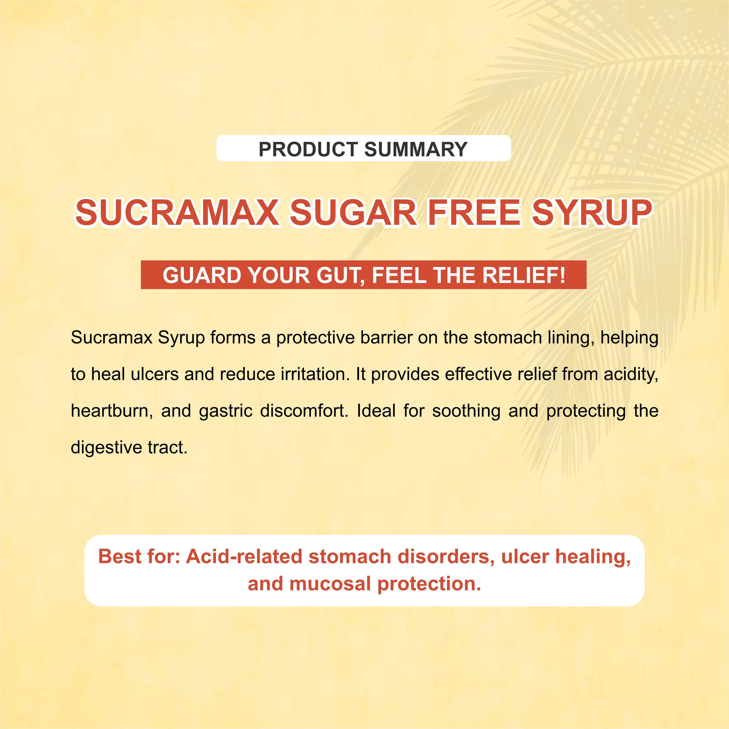 Sucramax Sugar-Free Sucralfate Syrup – Stomach Ulcer & Acid Reflux Relief