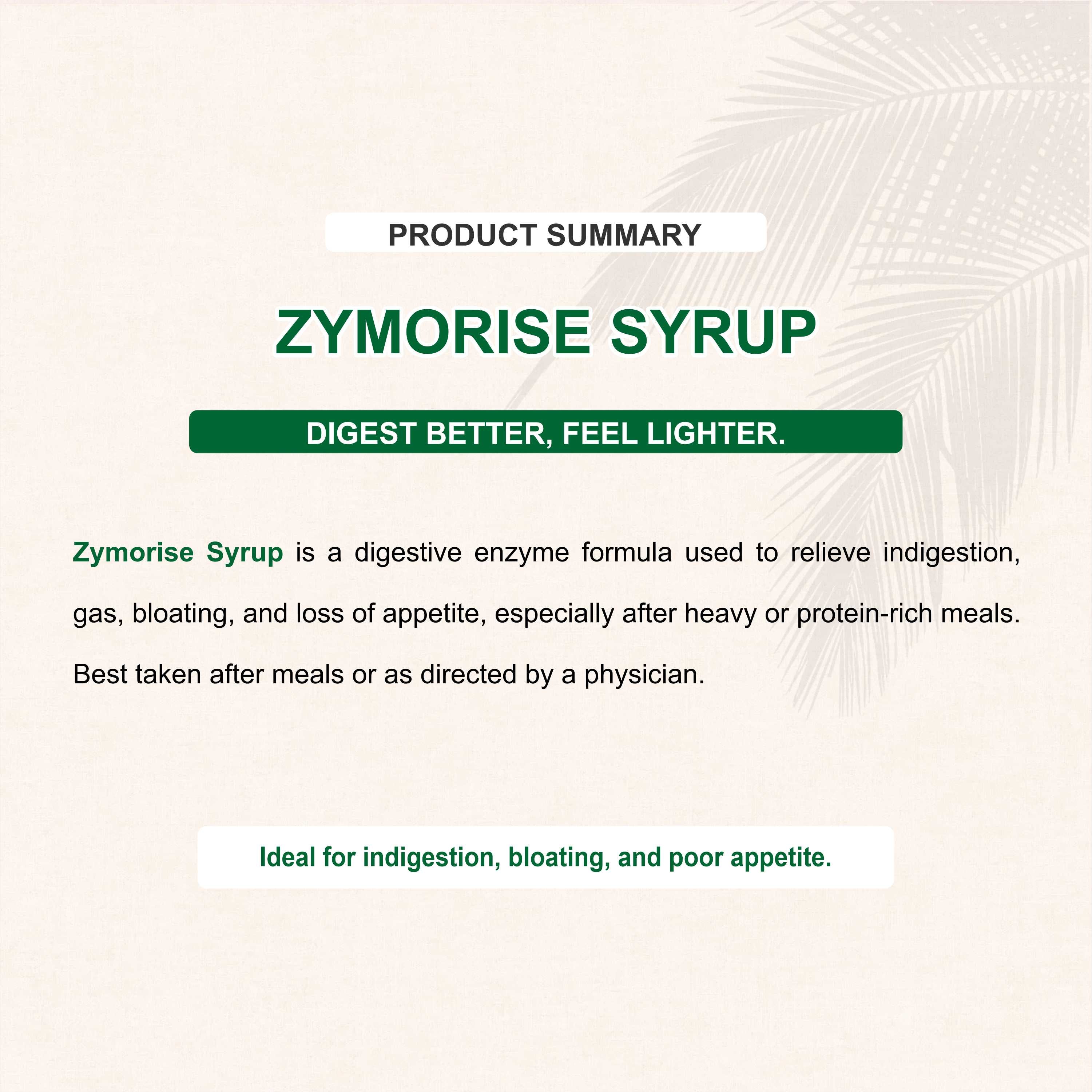 Marc Zymorise Digestive Enzyme Syrup with Alpha Amylase & Pepsin for Indigestion, Bloating & Appetite Support