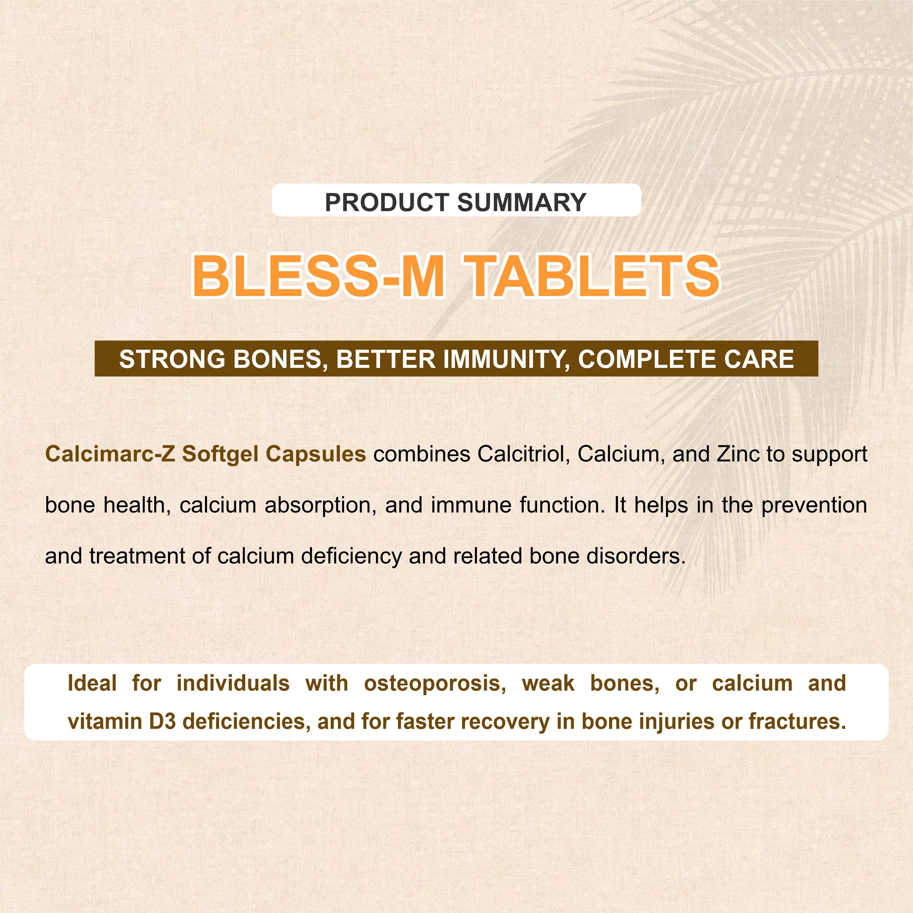 Calcimarc Z Tablets – Whole Bone & Immunity Support with Calcitriol, Calcium & Zinc(1Box)