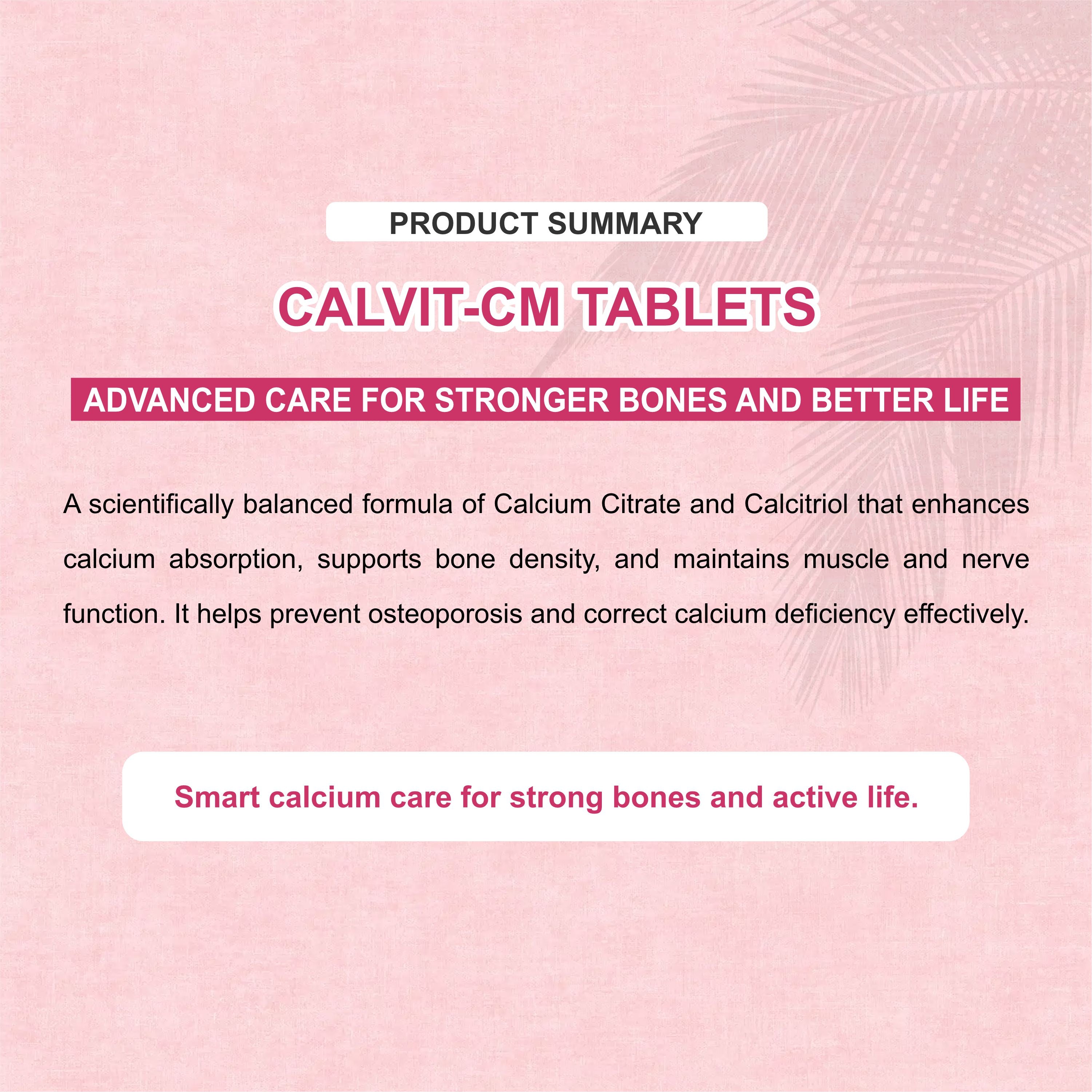 Calvit-CM Tablet – Complete Bone & Joint Support Formula (1 Box)