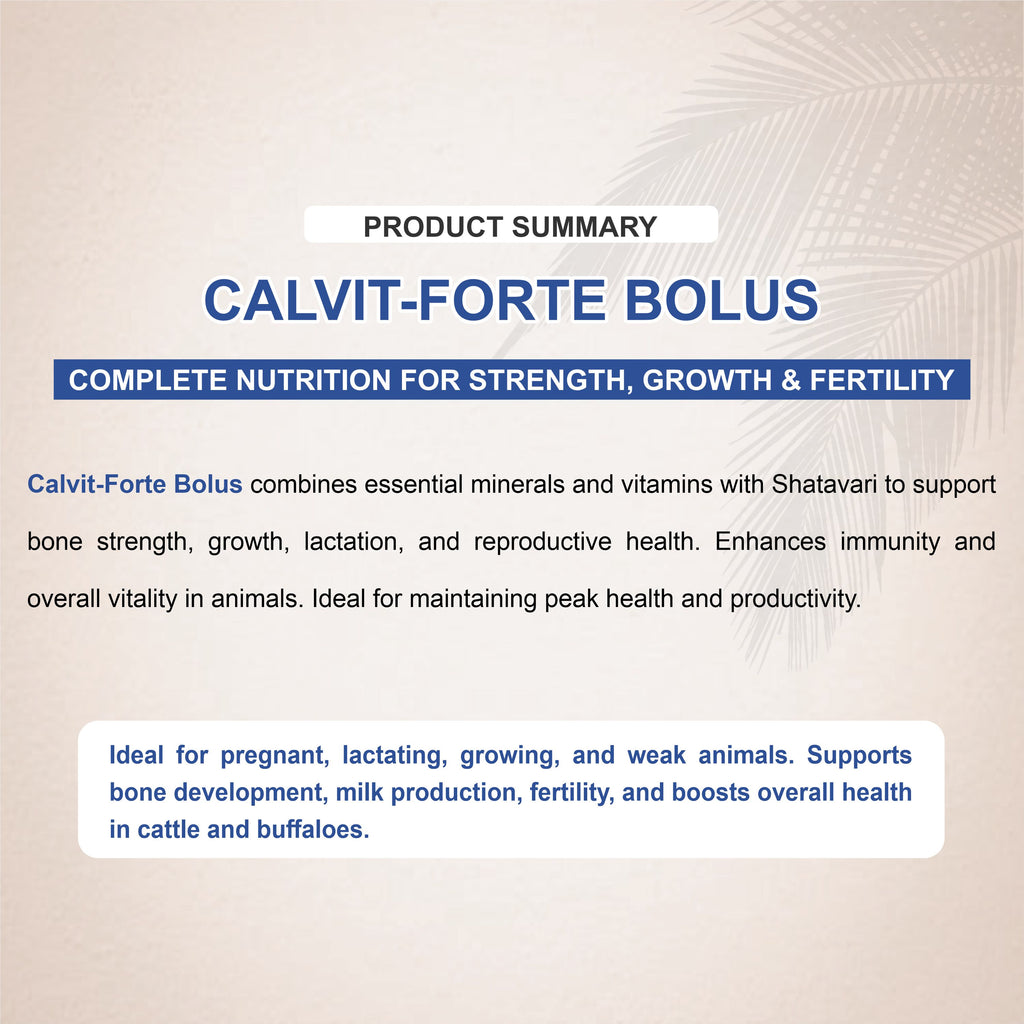 Calvit Forte Bolus – Strong Bones, Better Lactation & Animal Vitality
