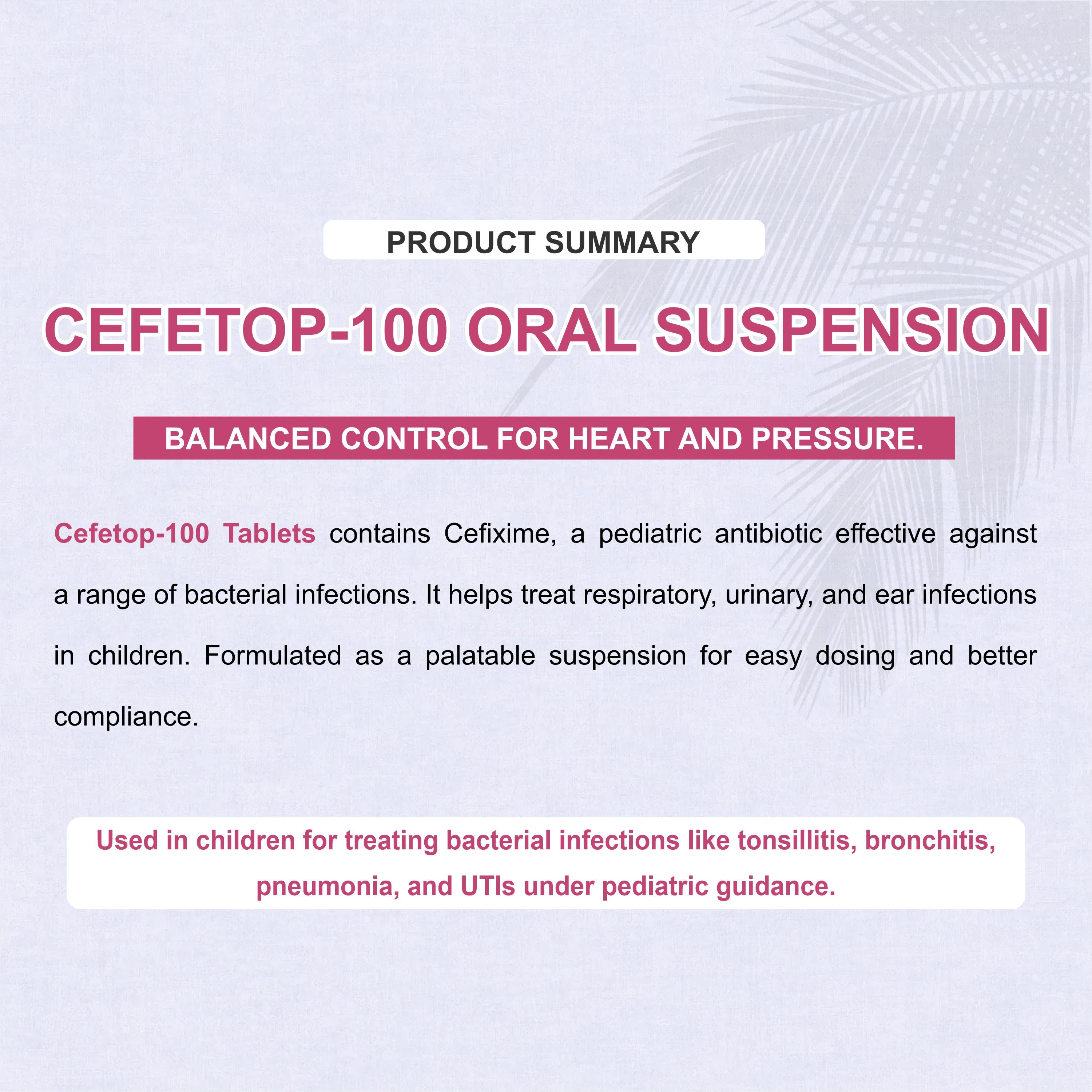 Ceftop 100 Cefpodoxime Oral Suspension – Broad-Spectrum Antibiotic for Children & Adults