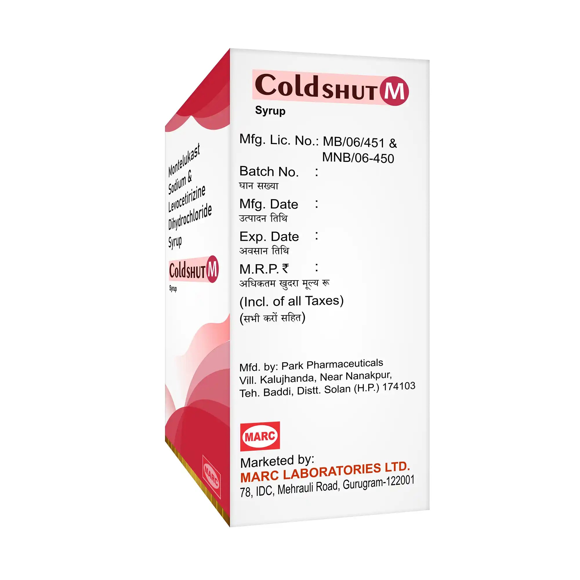 Coldshut-M Syrup – Paracetamol, Phenylephrine & Chlorphenamine Syrup for Cold & Fever in Children