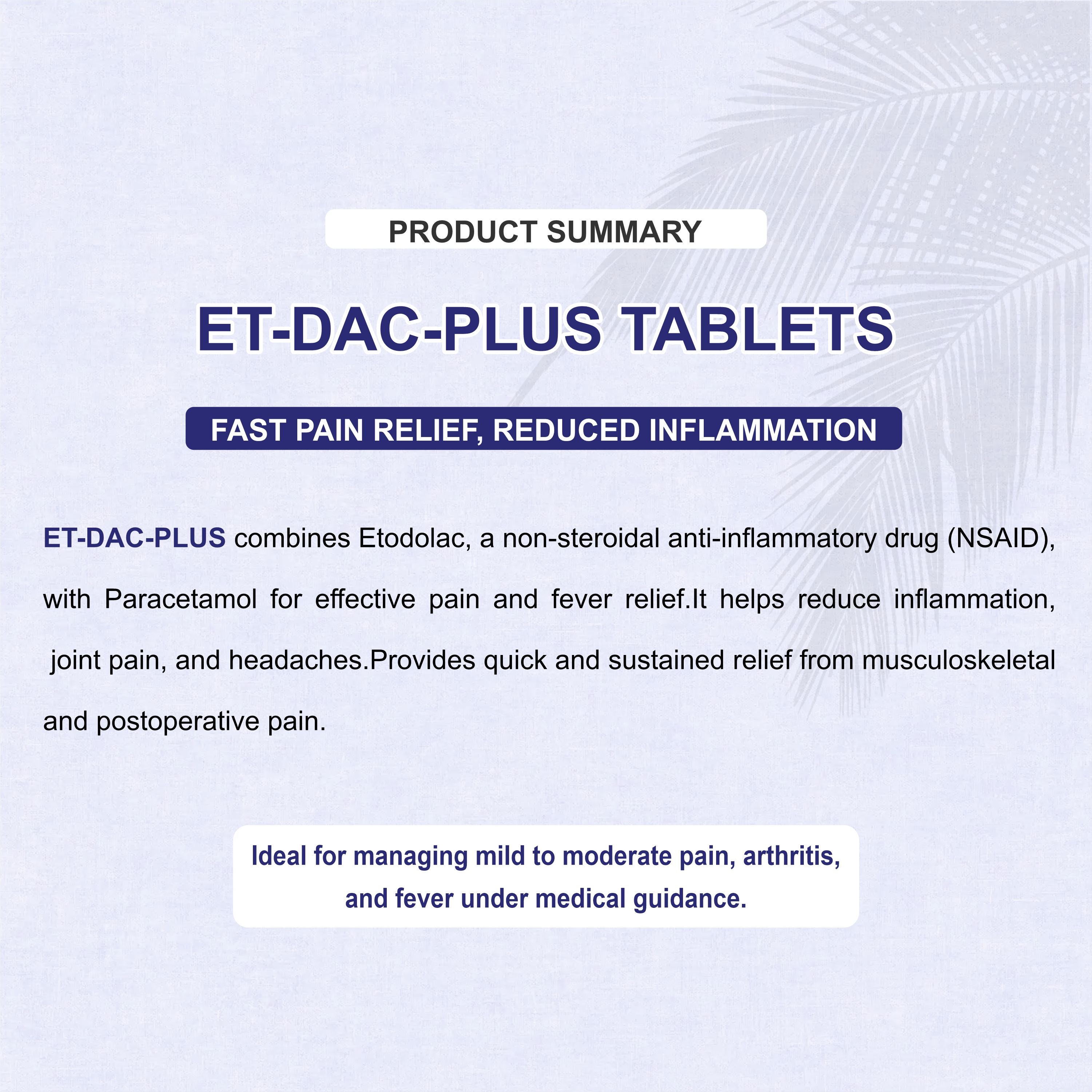 ET-DAC Plus Etoricoxib & Diacerein Tablet – Osteoarthritis & Chronic Joint Pain Relief