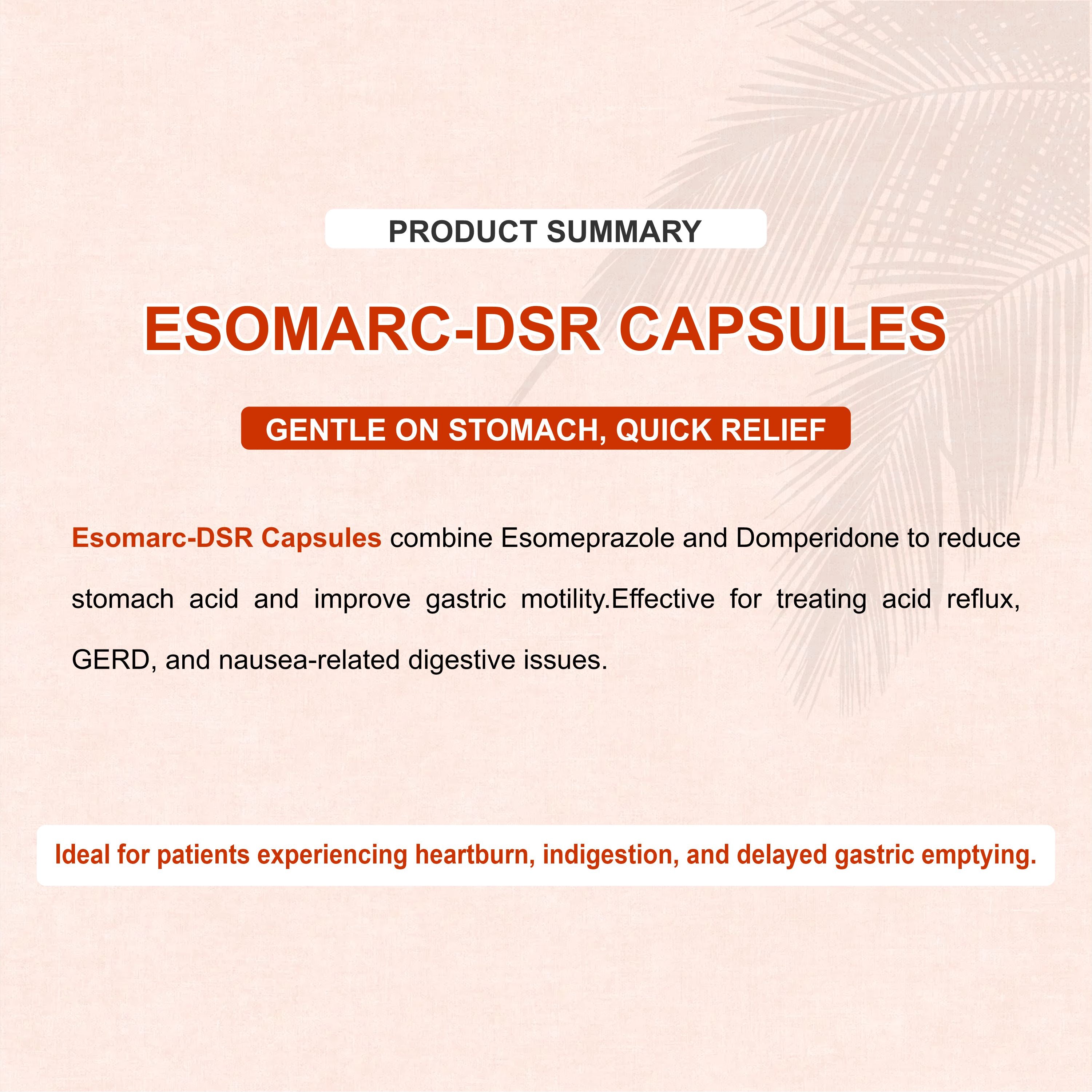 Esomarc DSR Capsule – Dual Relief for Acidity & Digestion Problems ( Pack of 2 Strip)