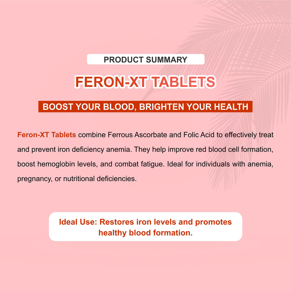 Feron XT Tablet – Advanced Iron & Folic Acid Supplement