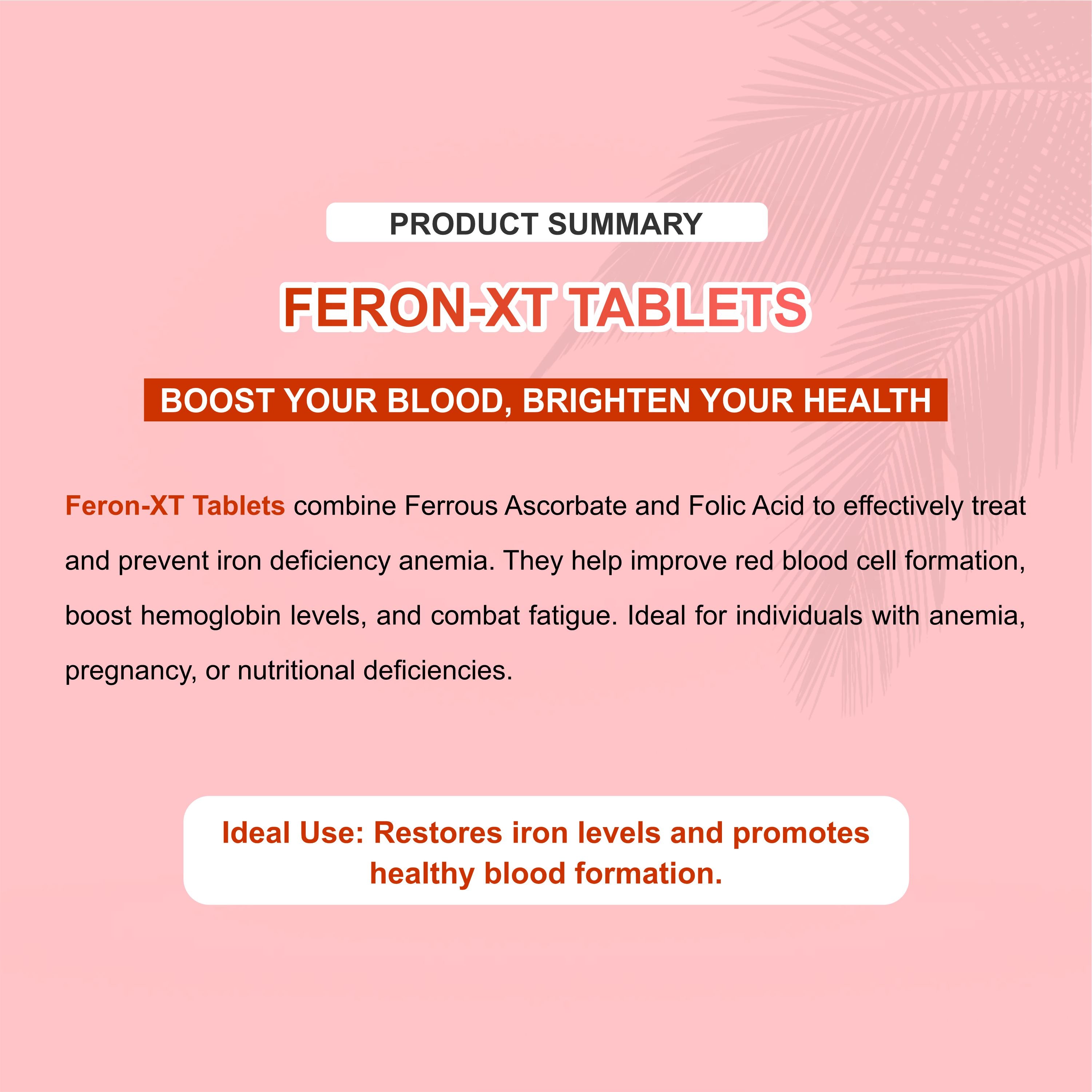 Feron XT Tablet – Advanced Iron & Folic Acid Supplement