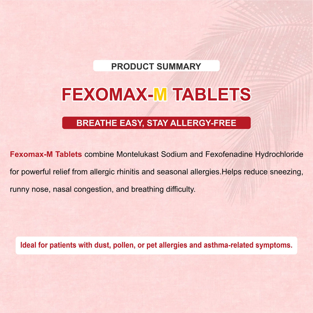 Marc Fexomax M Tablet – Effective Relief from Allergies & Asthma Symptoms