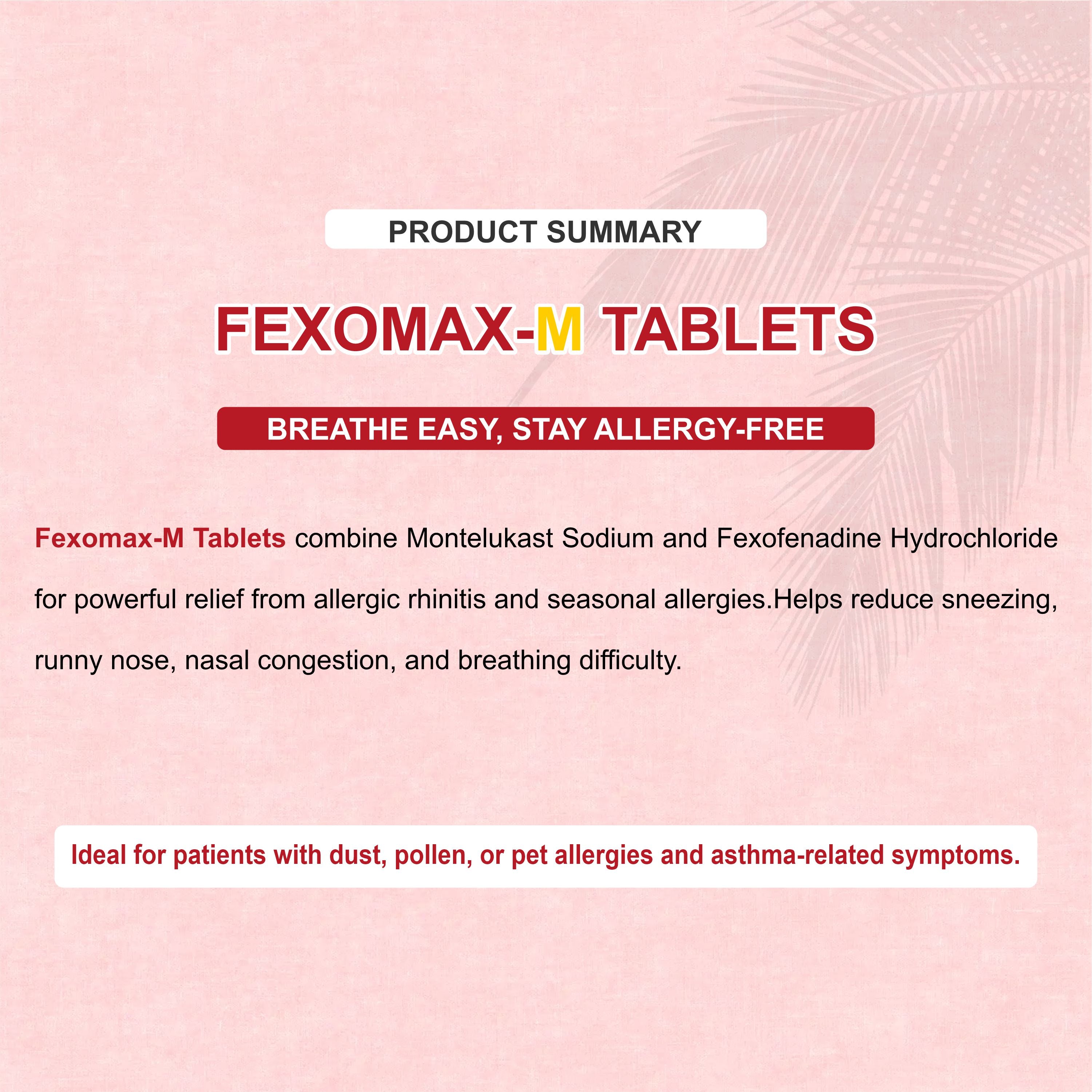 Marc Fexomax M Tablet – Effective Relief from Allergies & Asthma Symptoms