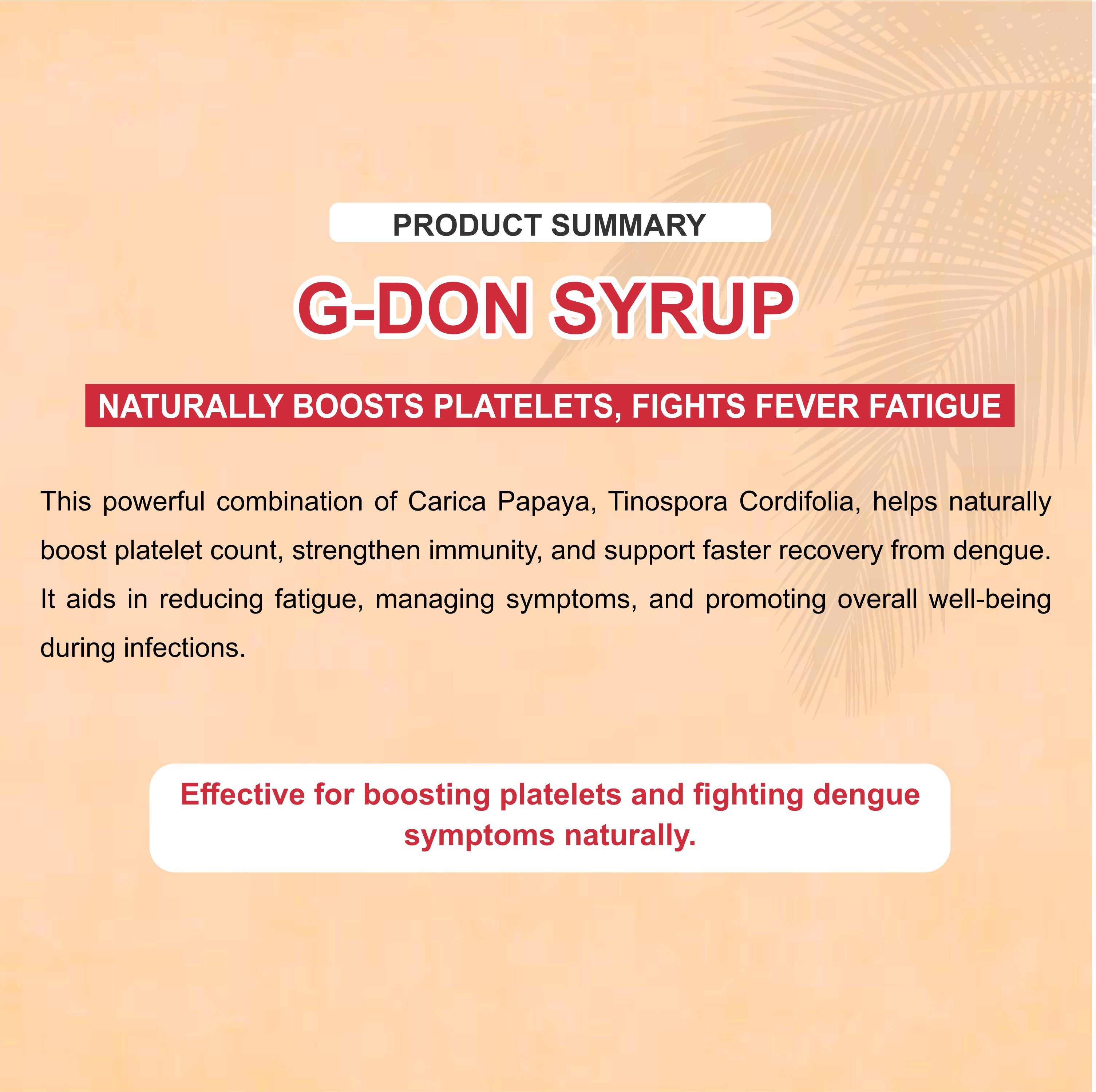 Marc G Don Syrup – Natural Platelet Booster & Immunity Enhancer