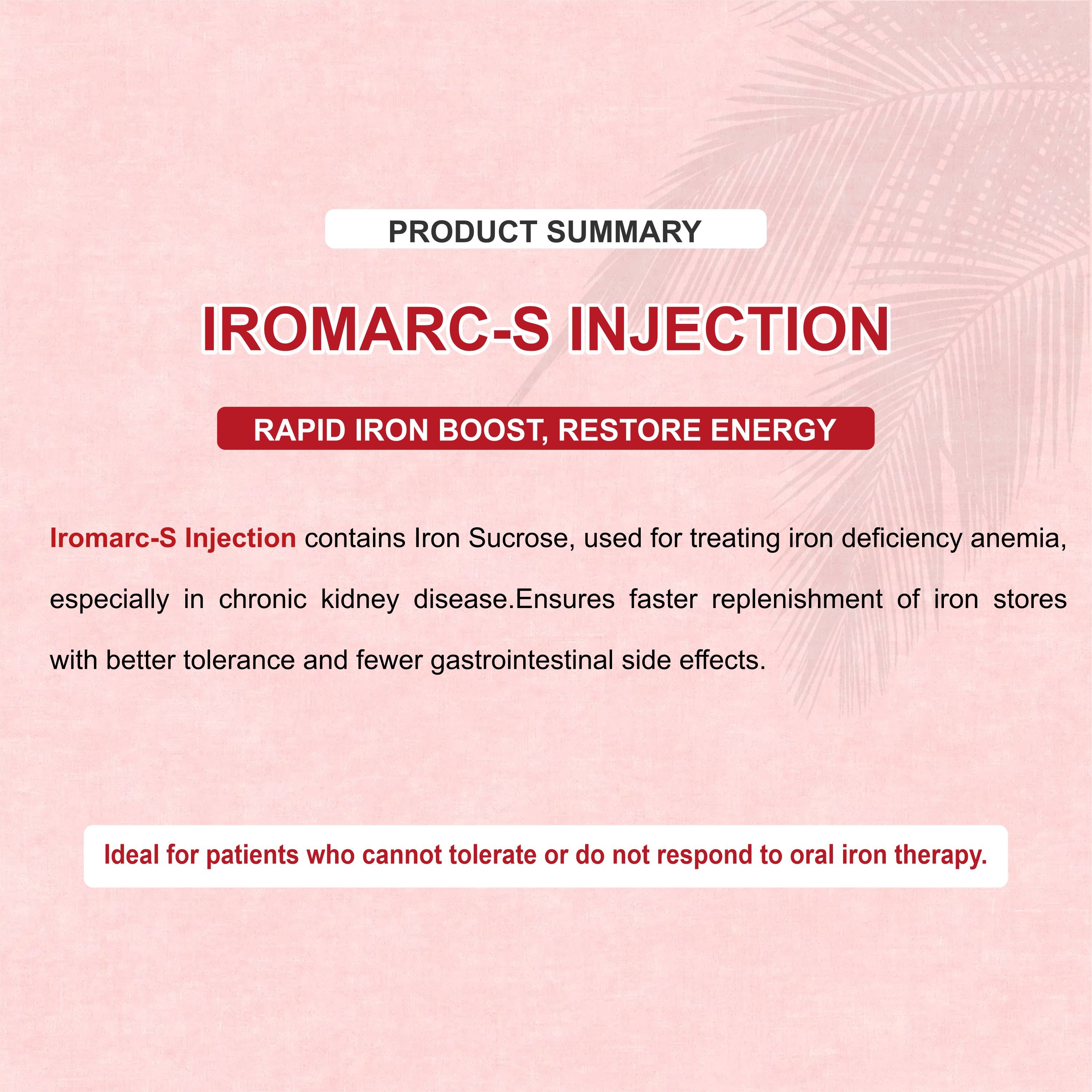 Iromarc S Injection – Trusted Iron Support for Anemia Management