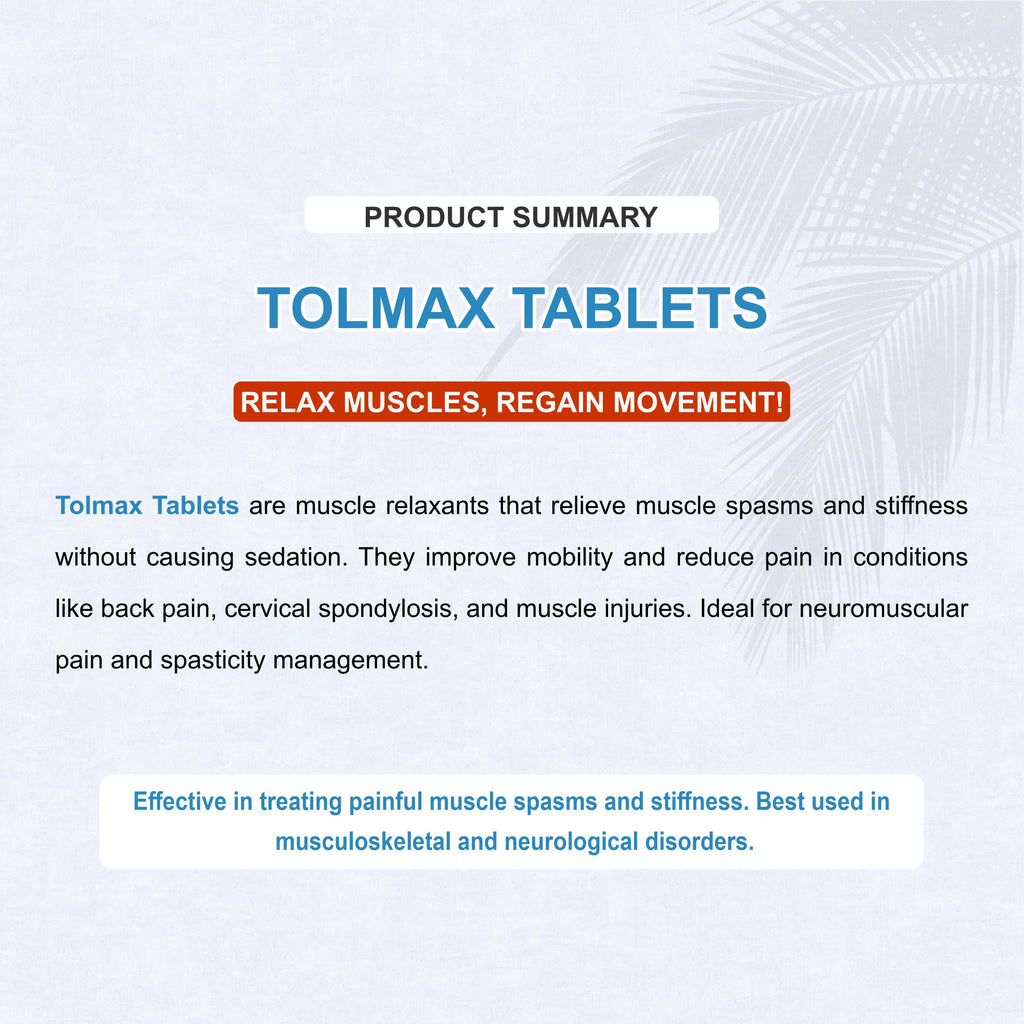 Tolmax Tablets – Fast & Reliable Muscle Relaxation