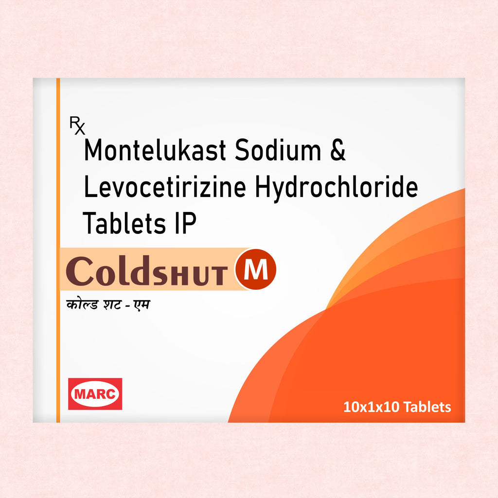 Marc ColdShut M Tablets – Dual-Action Allergy & Asthma Relief with Montelukast & Levocetirizine