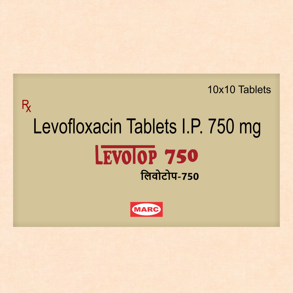 Levotop-750 Levofloxacin 750mg Tablet – Severe Respiratory & Urinary Bacterial Infection
