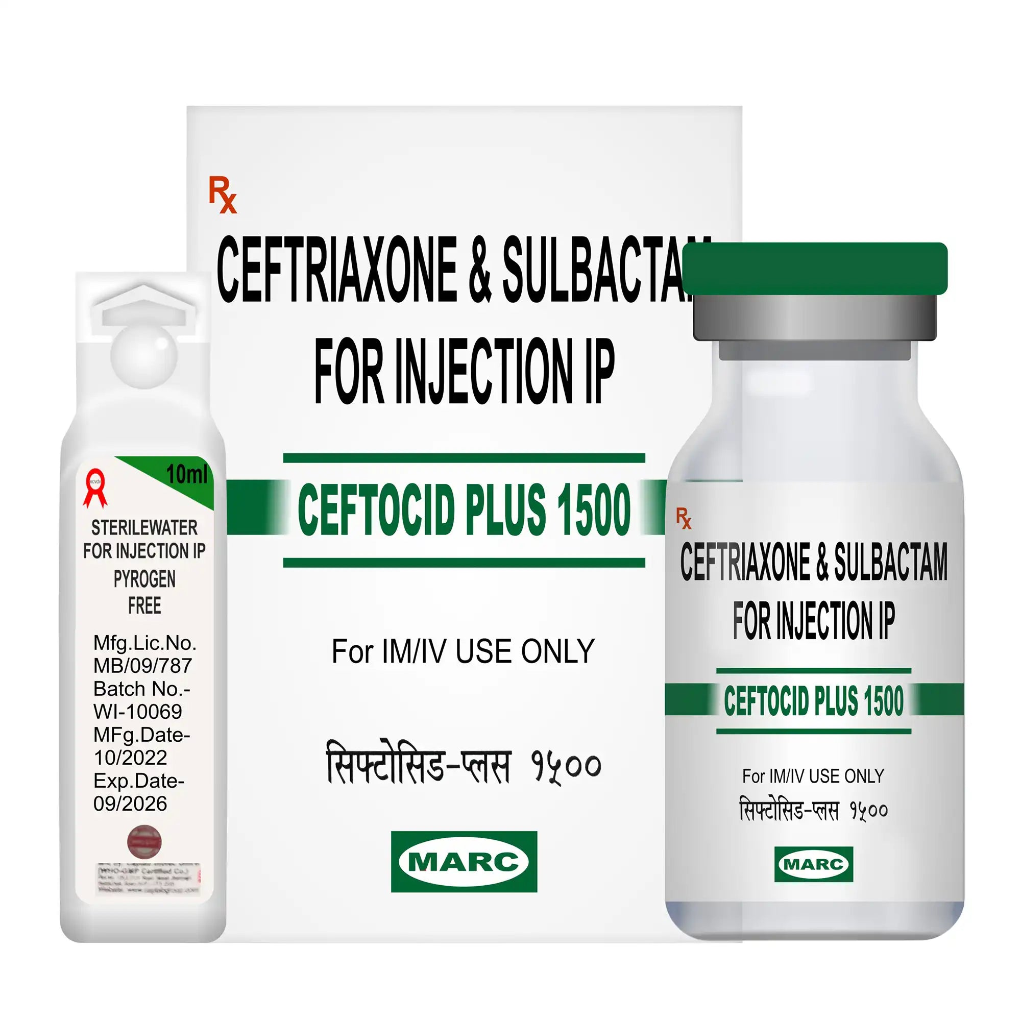 Ceftocid Plus 1500 Ceftriaxone & Sulbactam Injection – Broad-Spectrum Hospital Antibiotic