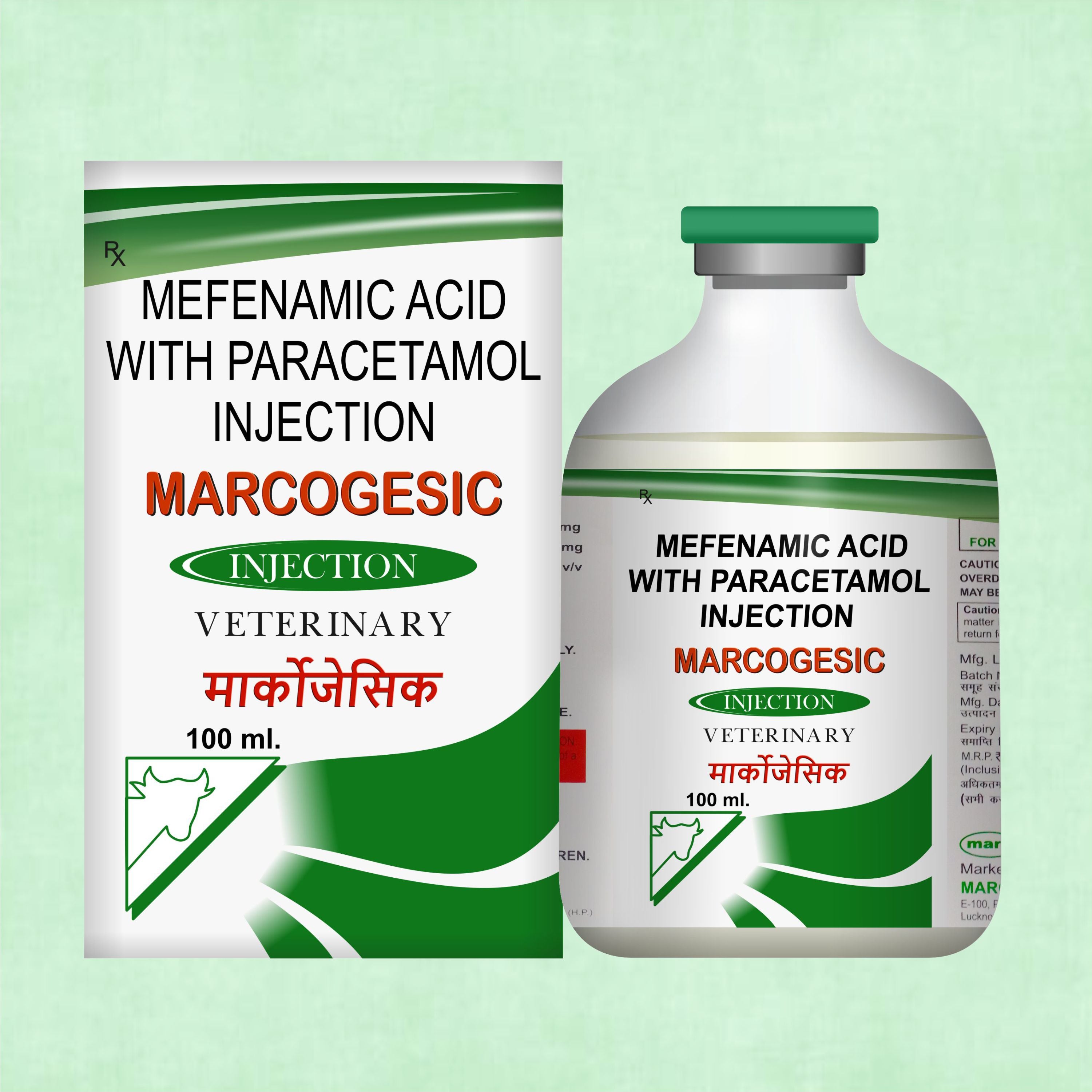 Marcogesic Injection 100ml – Fast-Acting Veterinary Analgesic & Antipyretic Solution (Pack of 2)