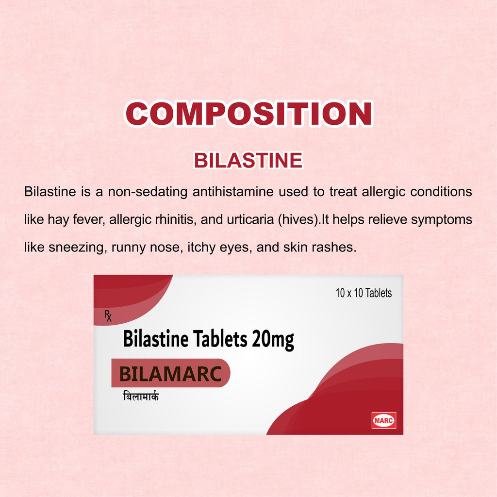 Marc Bilamarc Tablets – Fast & Non-Drowsy Allergy Relief with Bilastine
