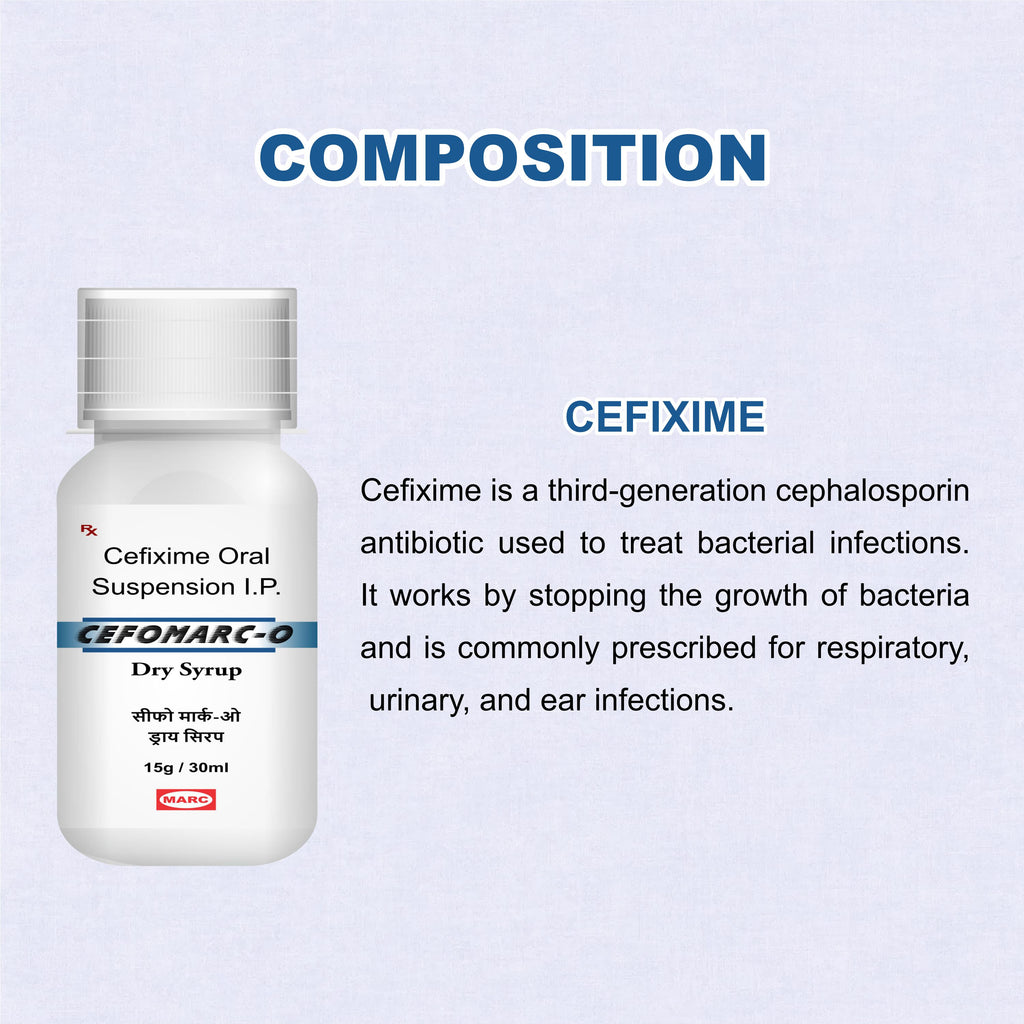 Cefomarc O Dry Syrup – Gentle Yet Powerful Antibiotic for Children ( Pack of 6)