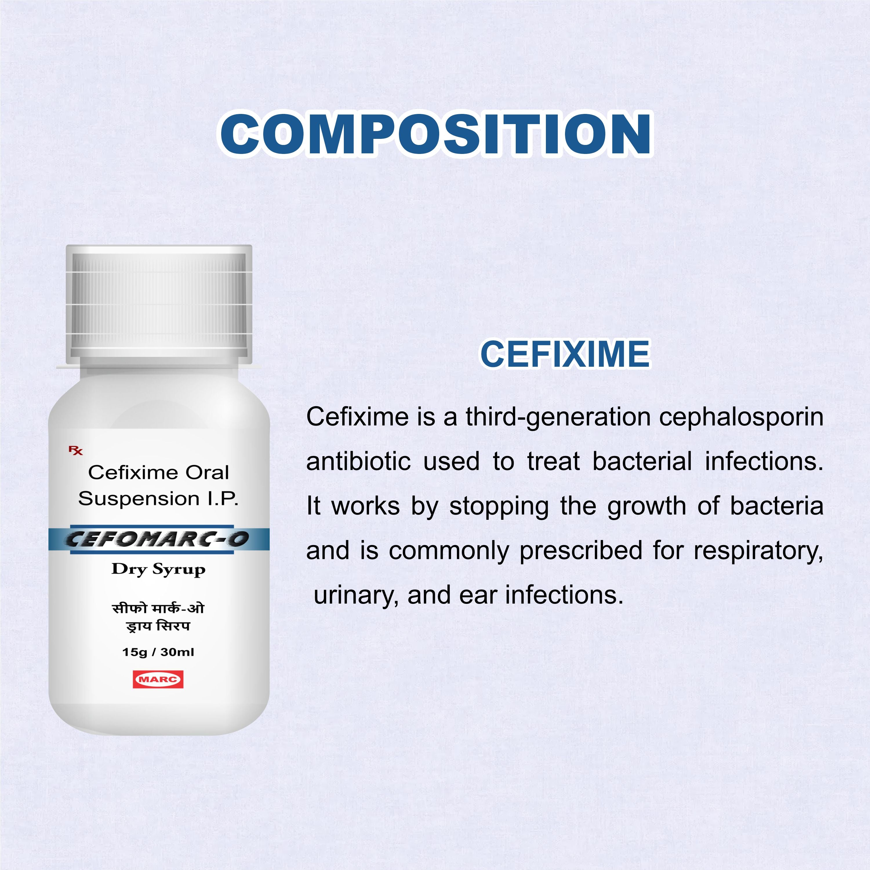 Cefomarc O Dry Syrup – Gentle Yet Powerful Antibiotic for Children ( Pack of 6)