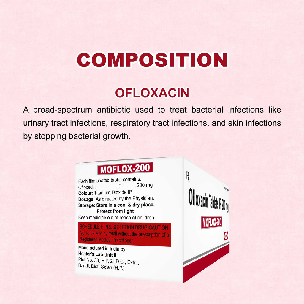 Moflox 200 Tablet – Fast-Acting Relief from Bacterial Infections (Pack of Strip 3)