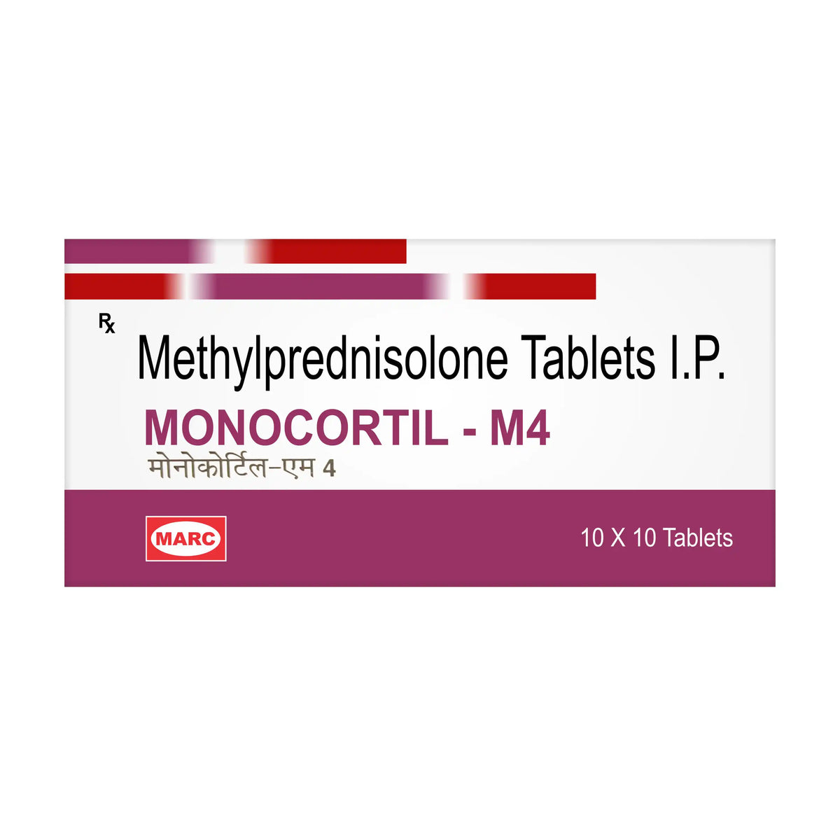 Monocortil M4-Methylprednisolone 4mg Tablet: Helps reduce inflammation, swelling, and allergic reactions. Used to manage autoimmune disorders, arthritis, asthma, skin conditions, and other inflammatory diseases