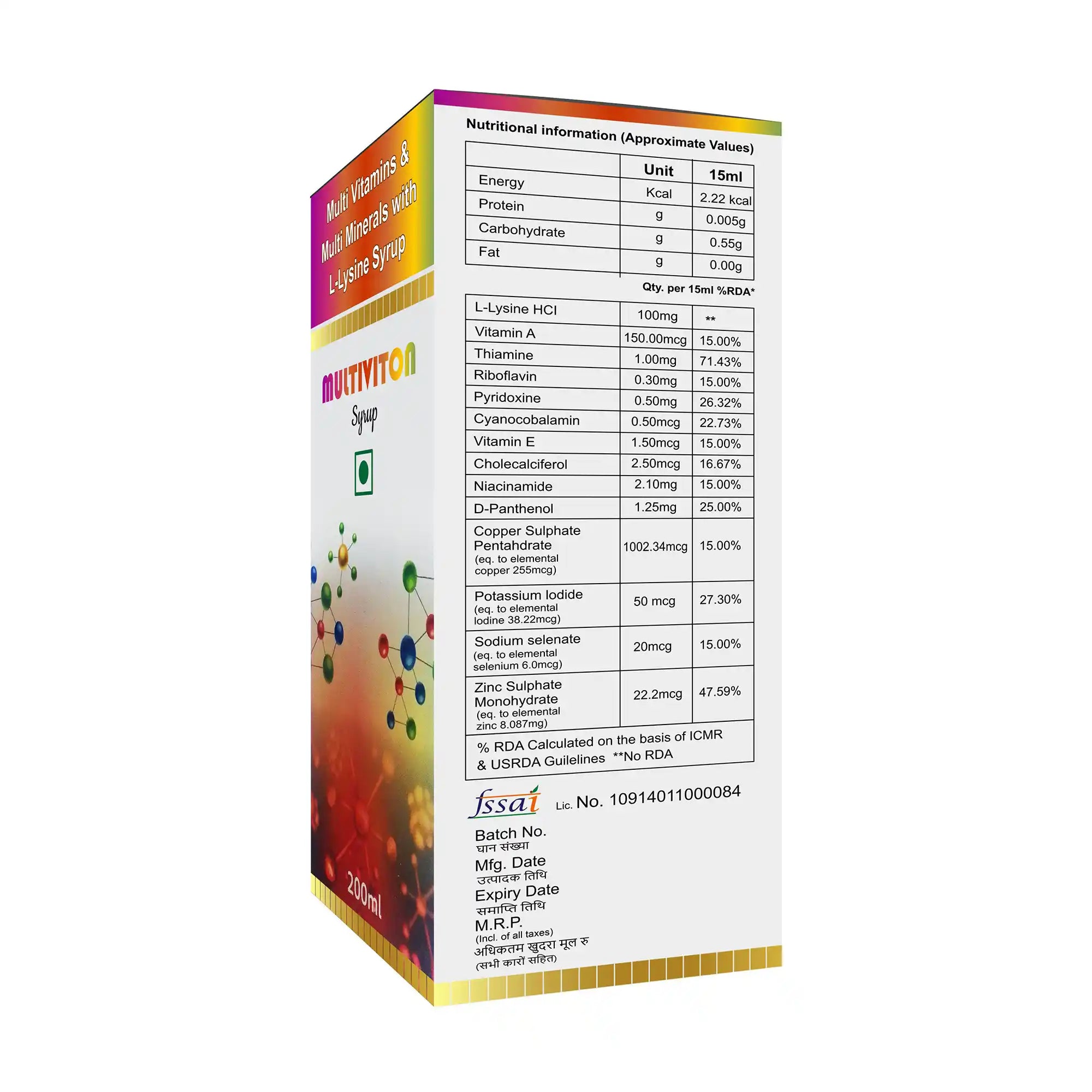 Multiviton Multivitamin & Mineral Syrup – Daily Energy, Growth & Immunity for Children