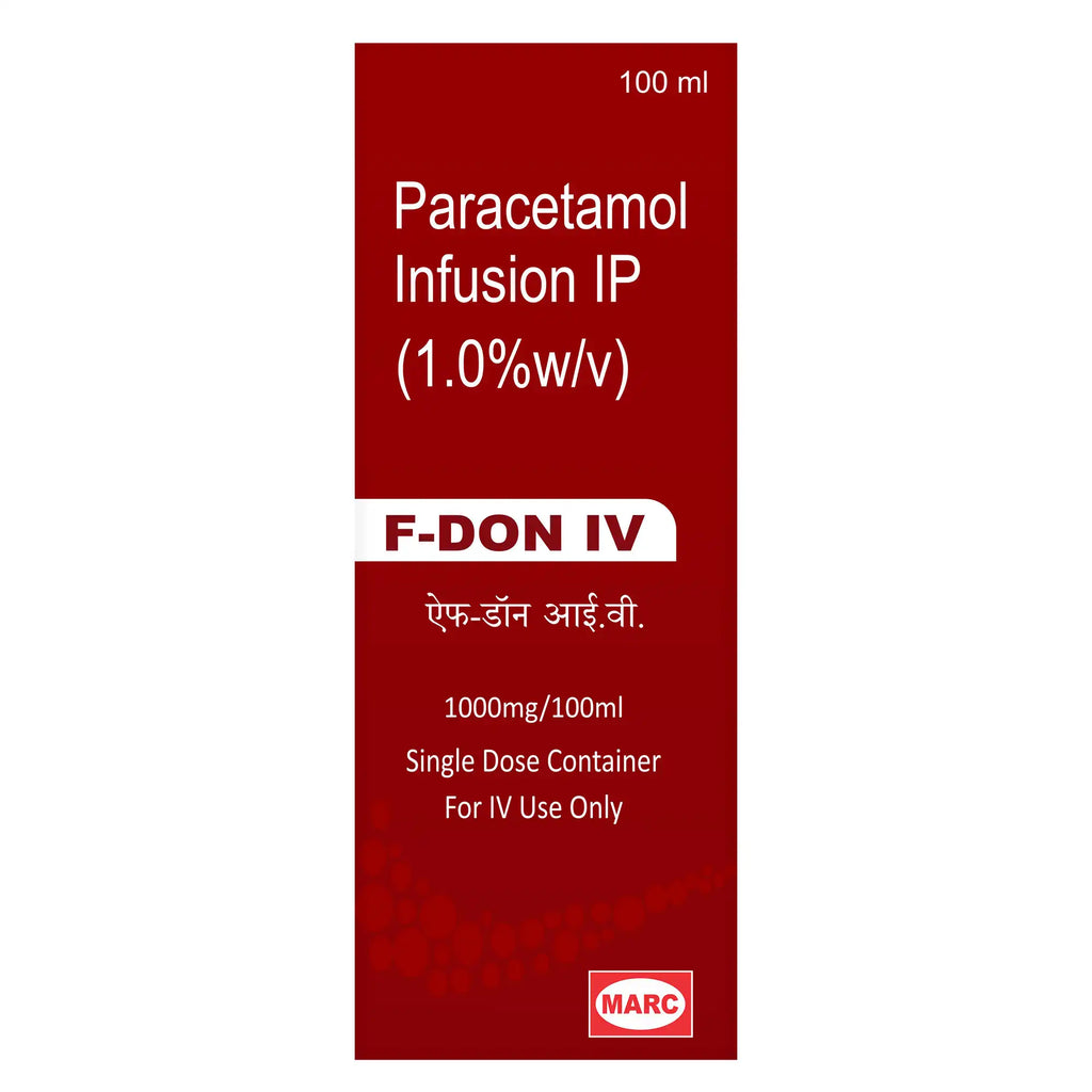 Buy F Don IV Paracetamol 500mg Infusion for Fast Fever and Pain Relief
