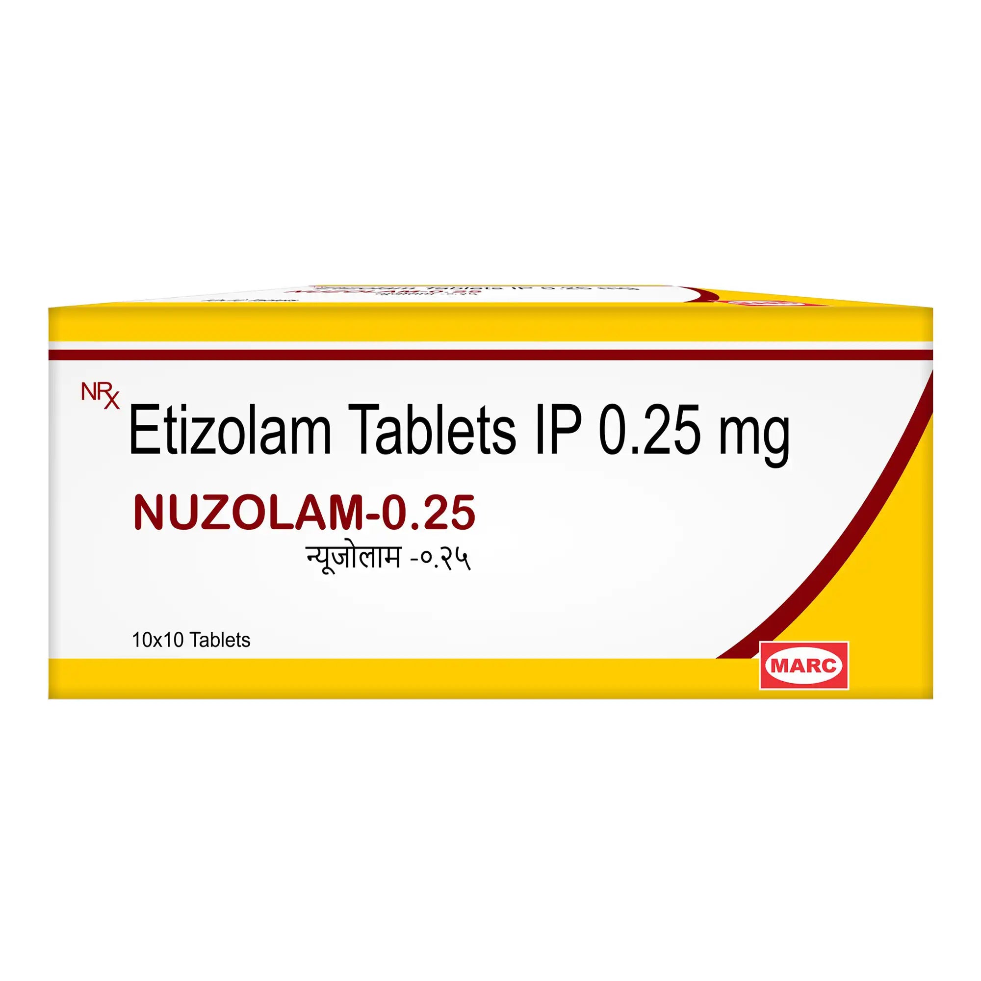 Nuzolam 0.25mg Alprazolam Tablet – Anxiety, Panic & Short-Term Stress Relief