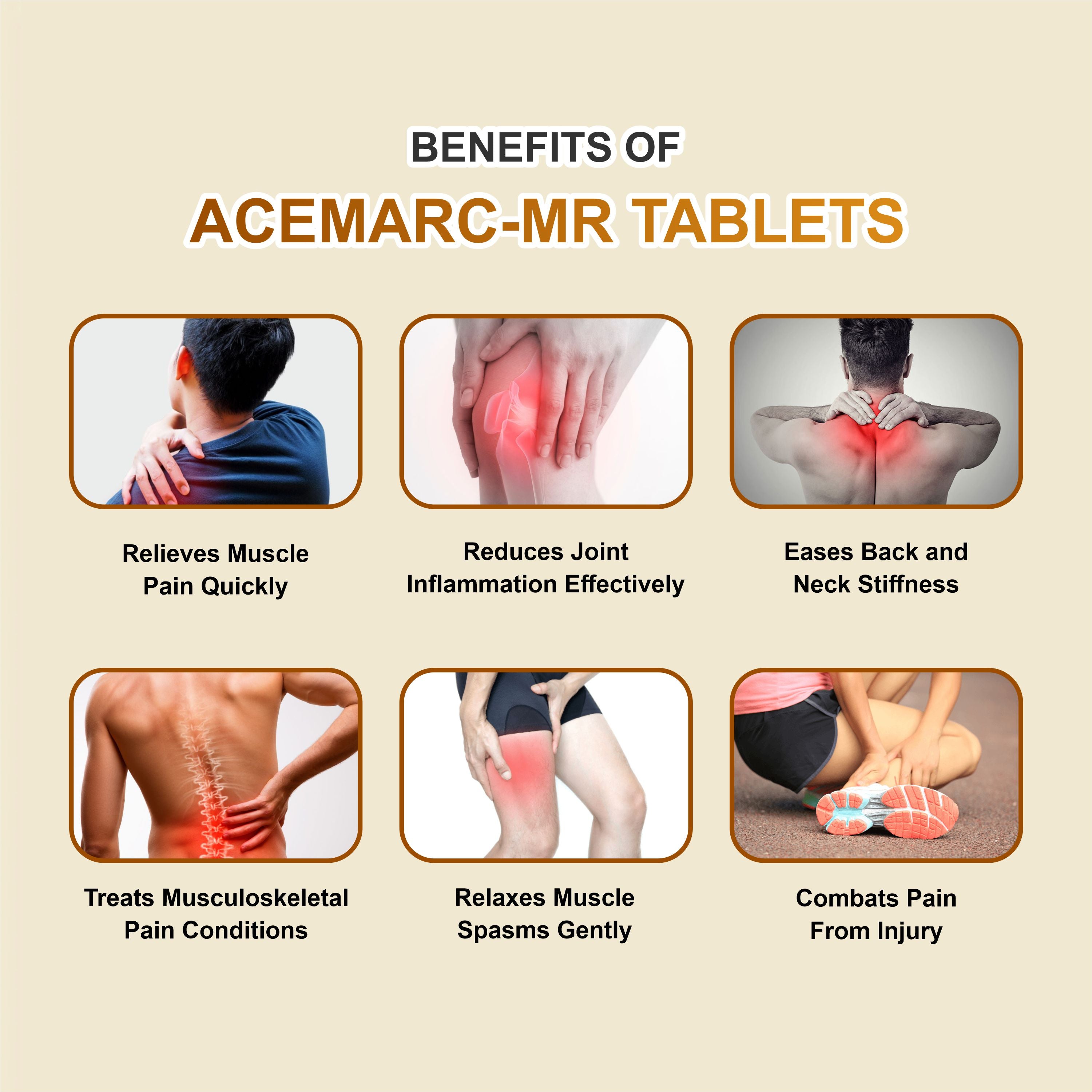 Acemarc MR Tablets – Fast Relief from Pain, Swelling & Muscle Spasms (1 Box)