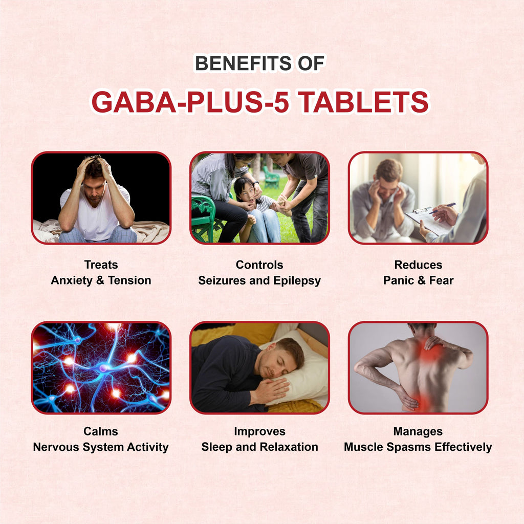 Gaba Plus 5 Tablets – Long-Term Relief for Anxiety, Seizures & Nervous Disorders