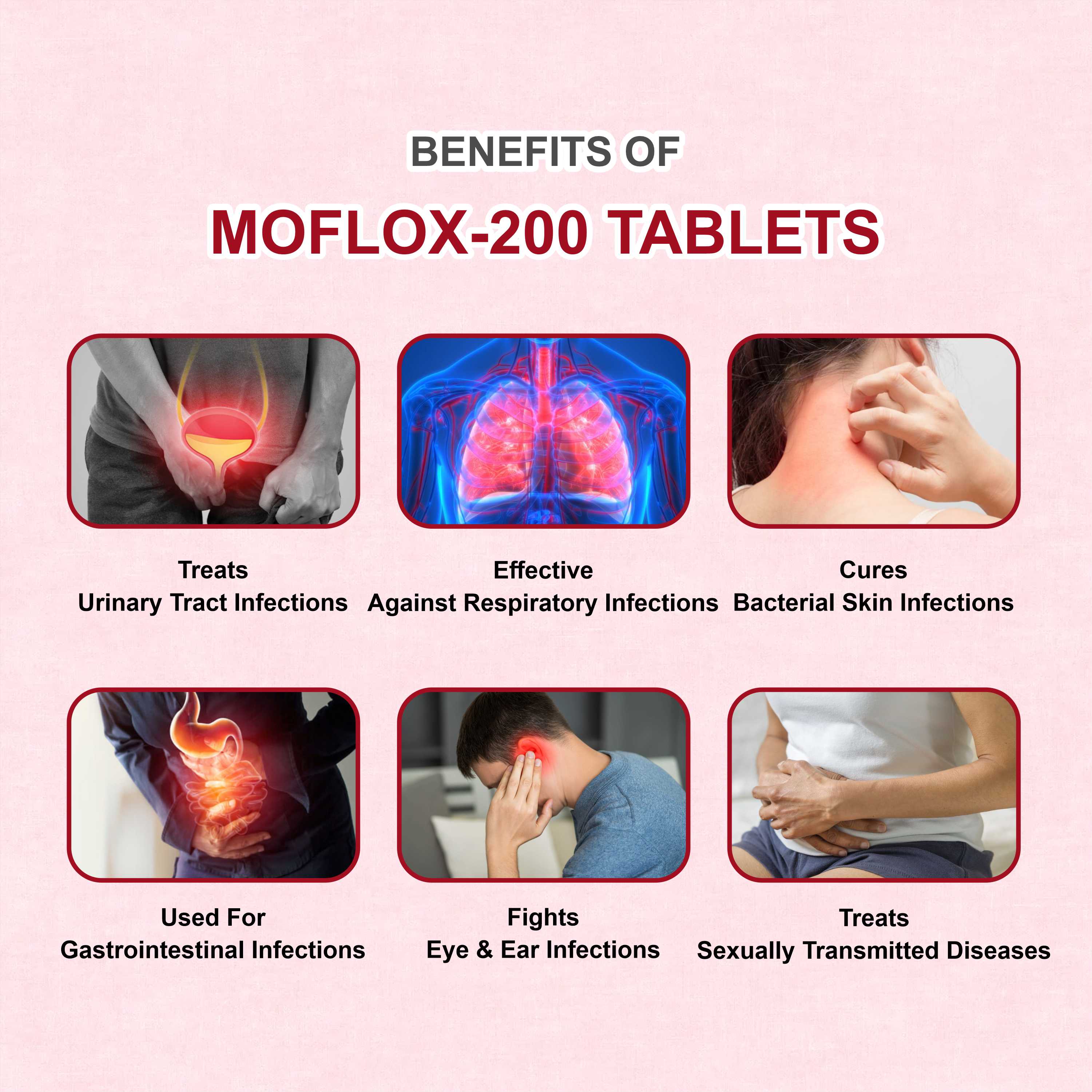 Moflox 200 Tablet – Fast-Acting Relief from Bacterial Infections (Pack of Strip 3)