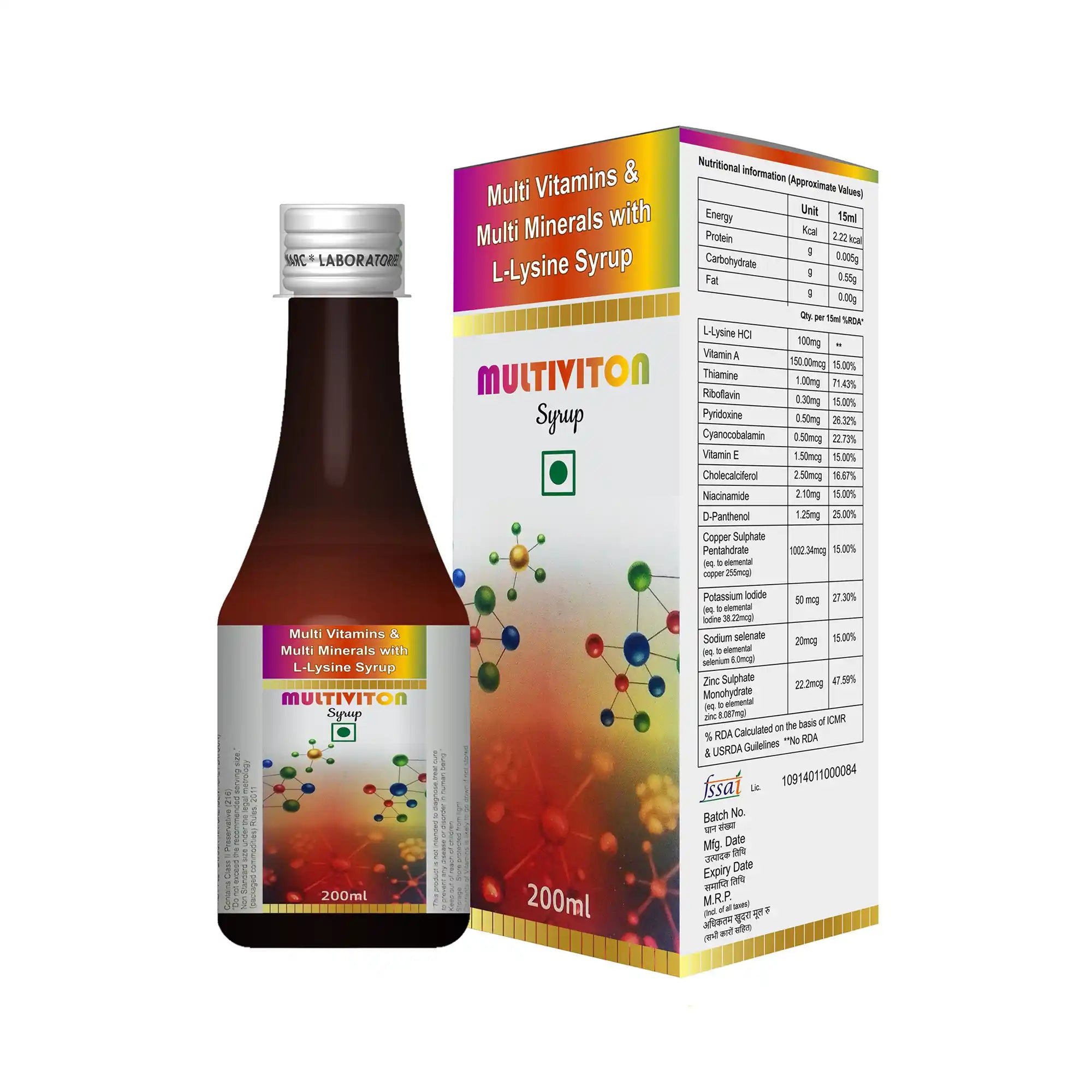 Multiviton Multivitamin & Mineral Syrup – Daily Energy, Growth & Immunity for Children