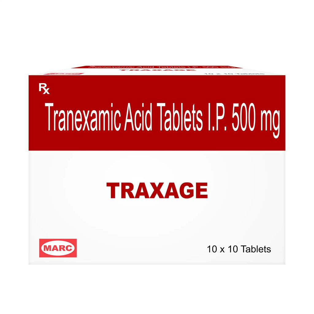 Traxage- Tranexamic Acid Tablet: Helps Reduce Excessive Blood loss and Heavy Menstrual Bleeding