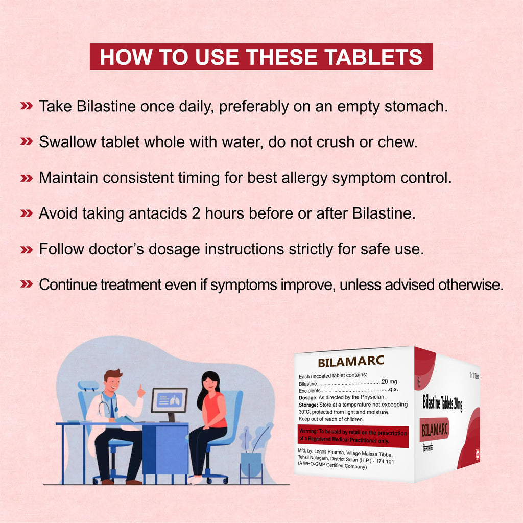 Marc Bilamarc Tablets – Fast & Non-Drowsy Allergy Relief with Bilastine