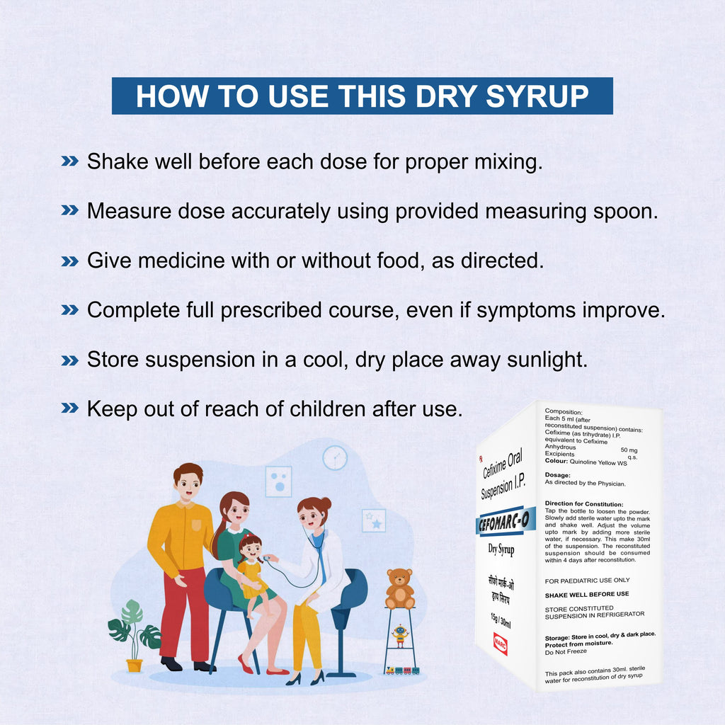 Cefomarc O Dry Syrup – Gentle Yet Powerful Antibiotic for Children ( Pack of 6)