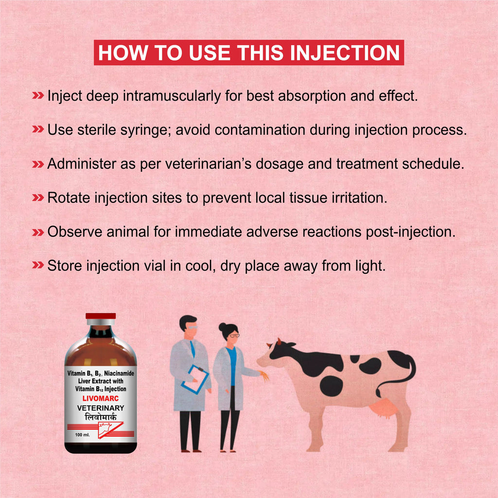 Marc Livomarc Injection 100ml – Complete Liver Tonic & Vitality Booster for Livestock (Pack of 2)