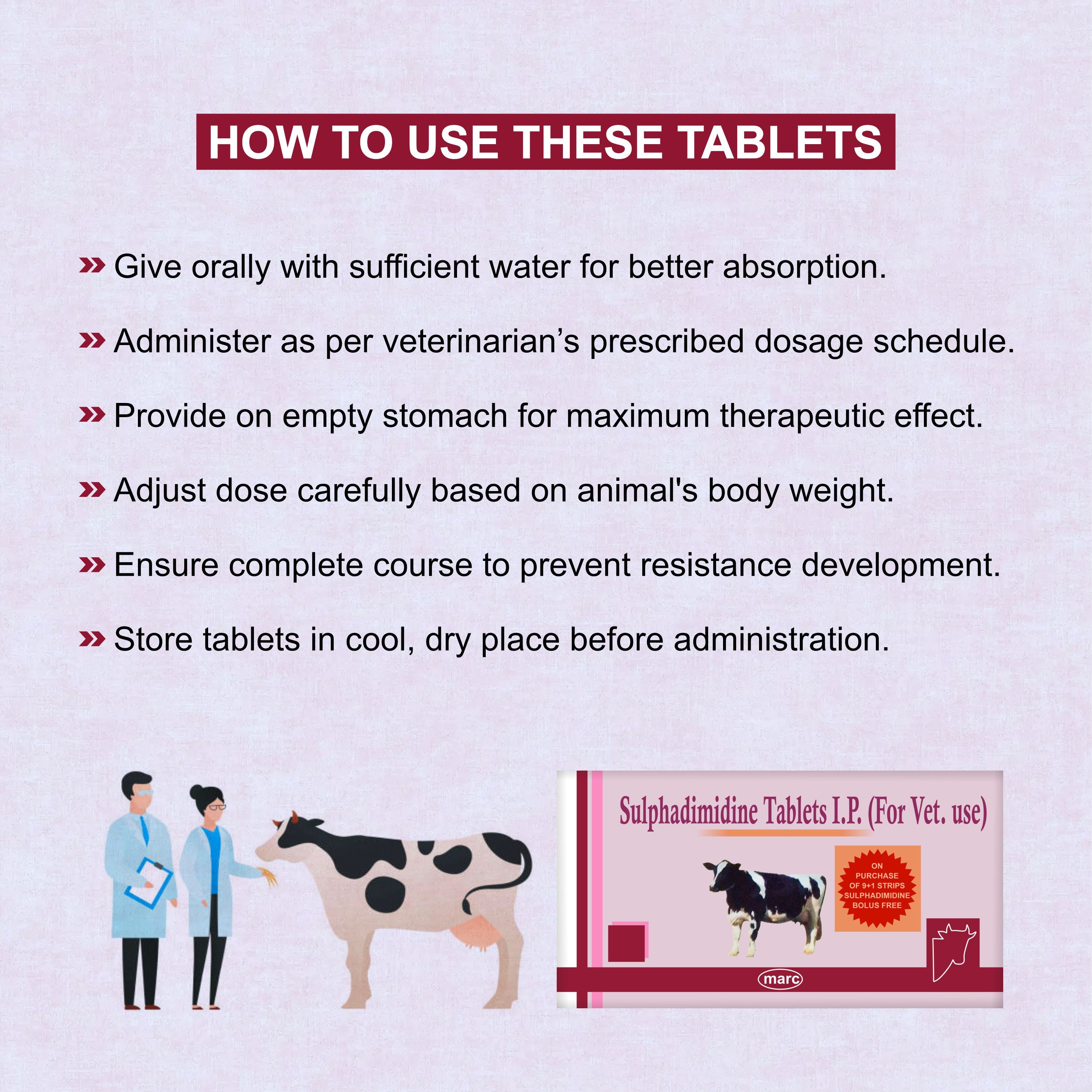 Marc Sulphadimidine Bolus – Broad-Spectrum Antimicrobial for Livestock