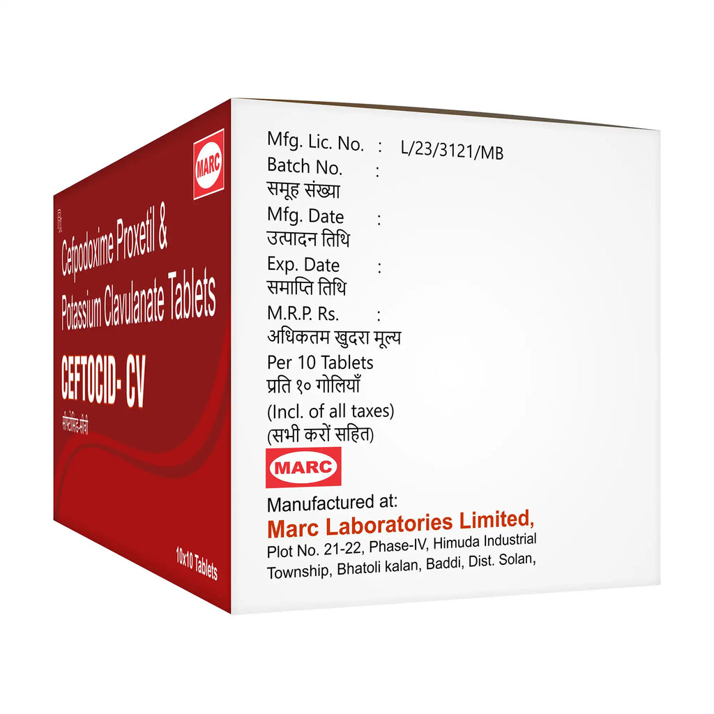 Ceftocid CV Cefpodoxime & Clavulanate Tablet – Resistant Bacterial Infection Treatment