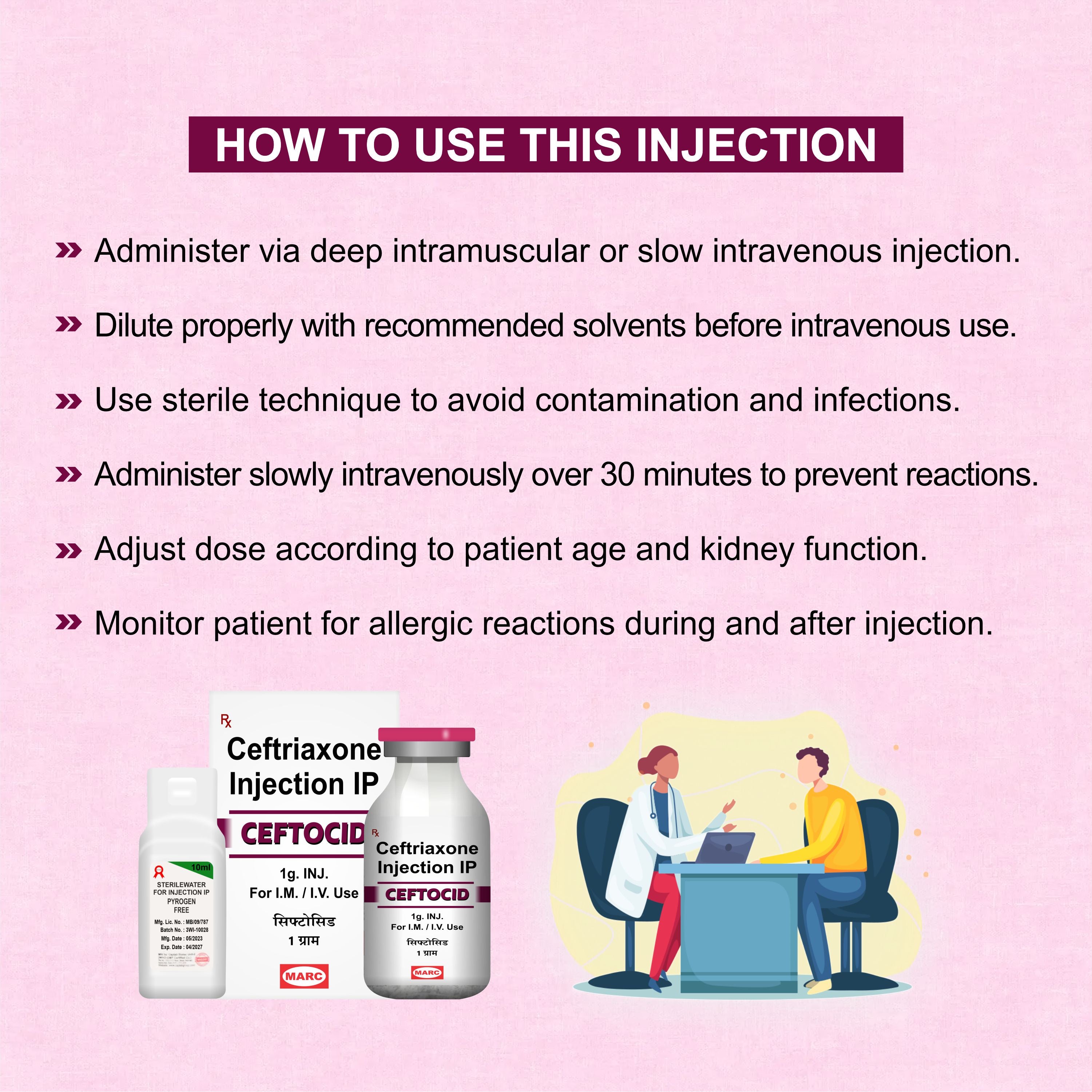 Ceftocid GM Injection – Broad-Spectrum Antibiotic for Serious Infections (Pack of 8)