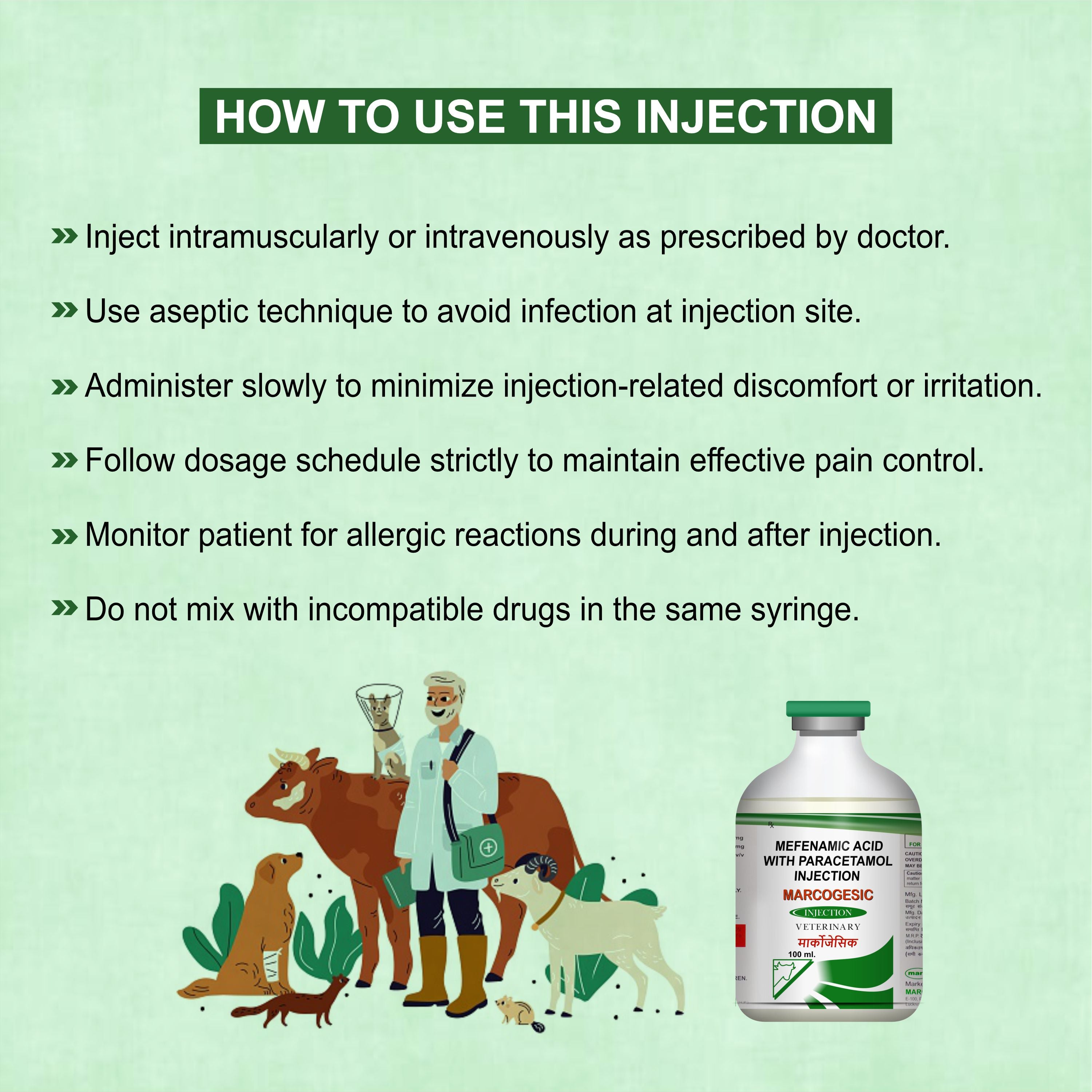 Marcogesic Injection 100ml – Fast-Acting Veterinary Analgesic & Antipyretic Solution (Pack of 2)