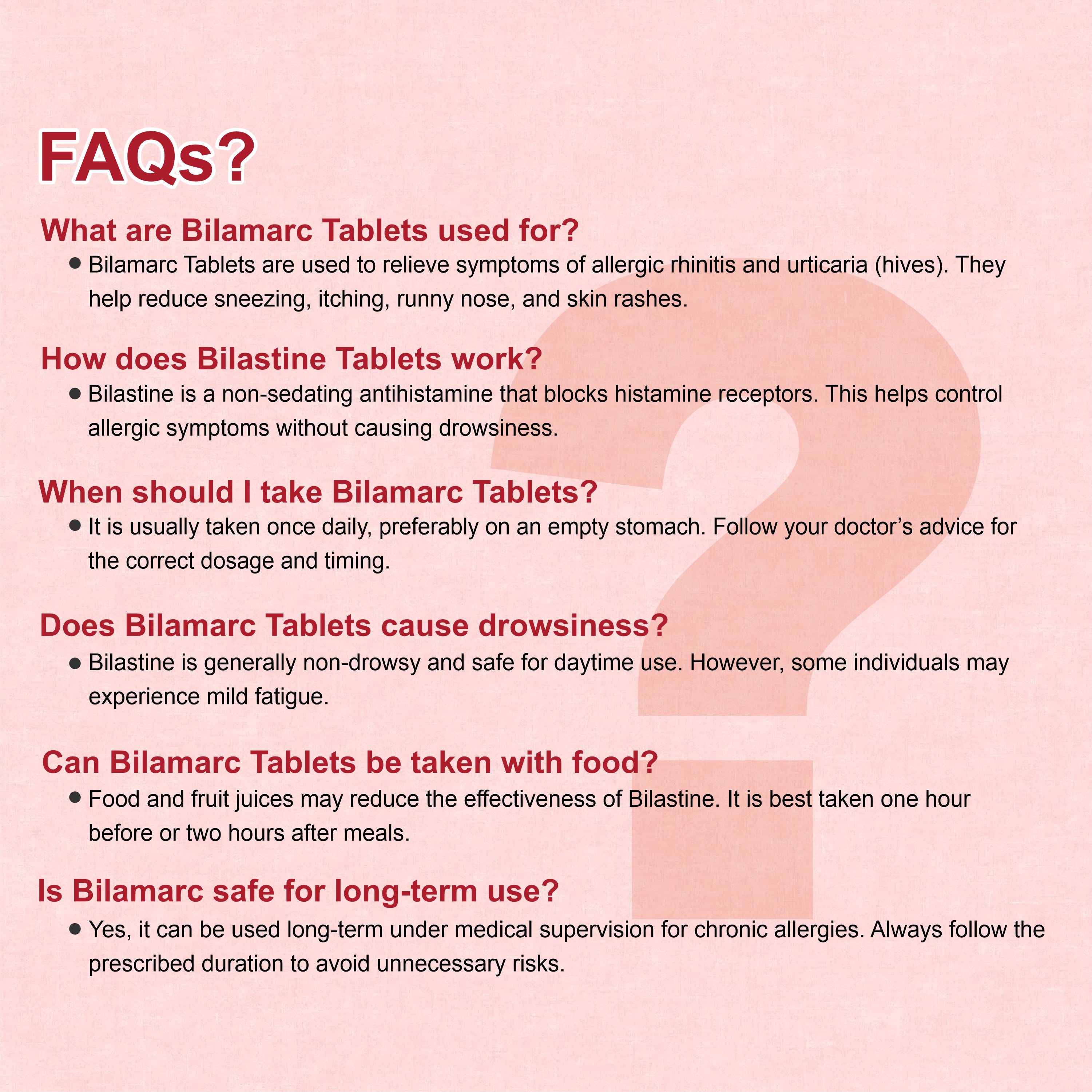 Marc Bilamarc Tablets – Fast & Non-Drowsy Allergy Relief with Bilastine