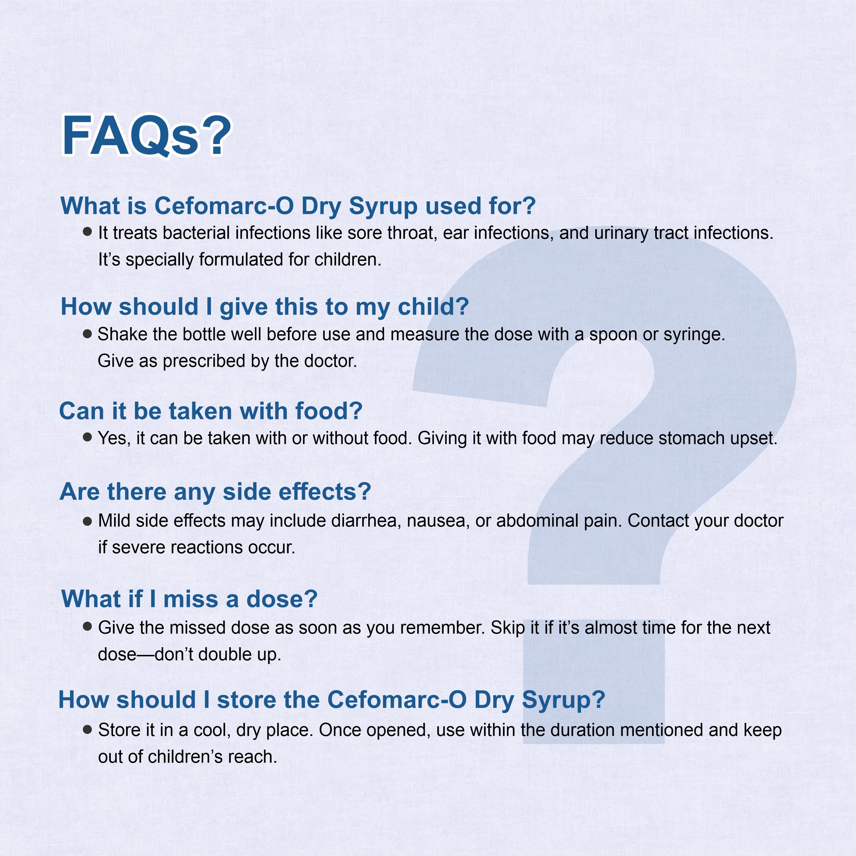 Cefomarc O Dry Syrup – Gentle Yet Powerful Antibiotic for Children ( Pack of 6)