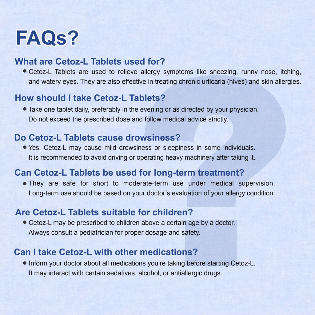 Cetoz L Tablet – Fast & Effective Allergy Relief