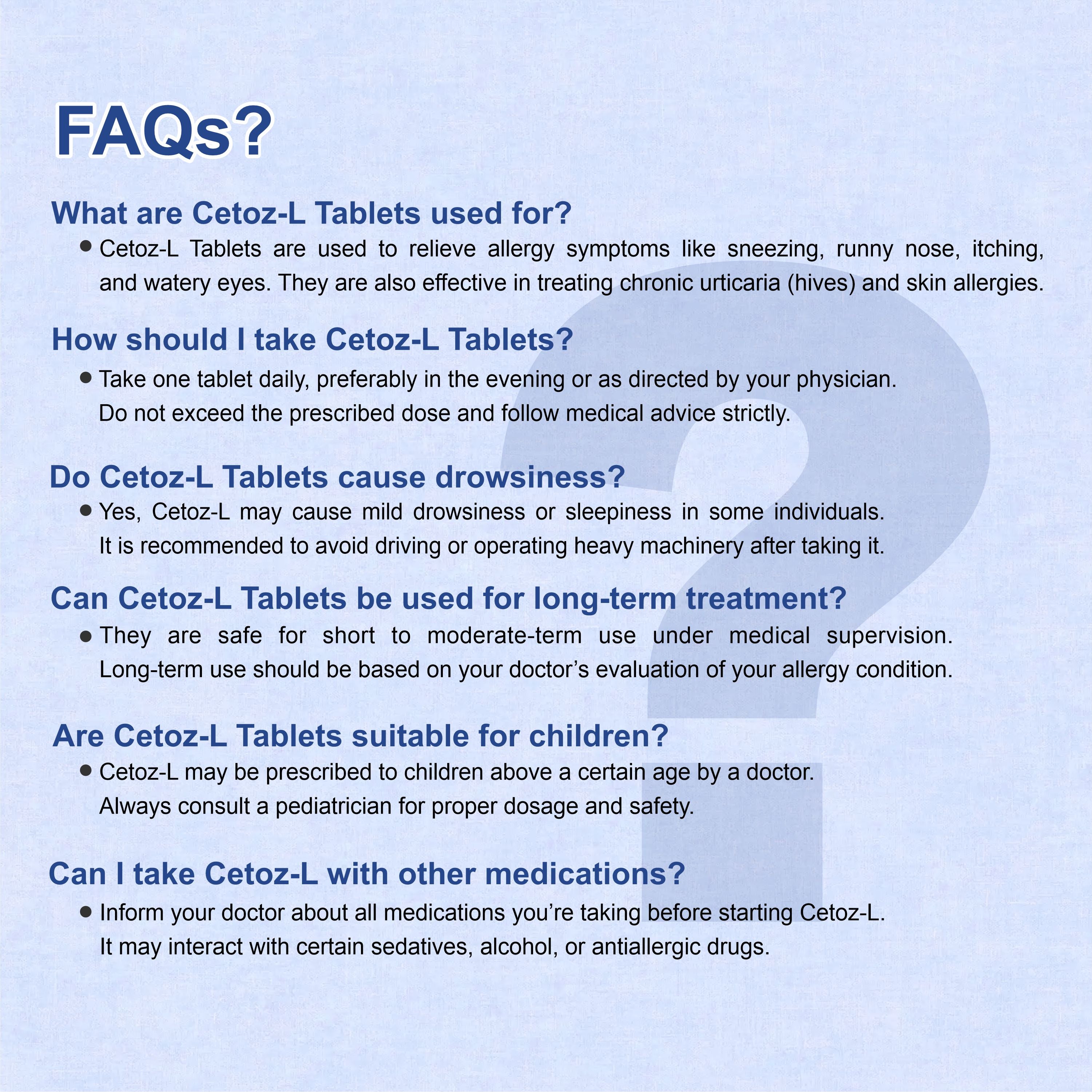 Cetoz L Tablet – Fast & Effective Allergy Relief